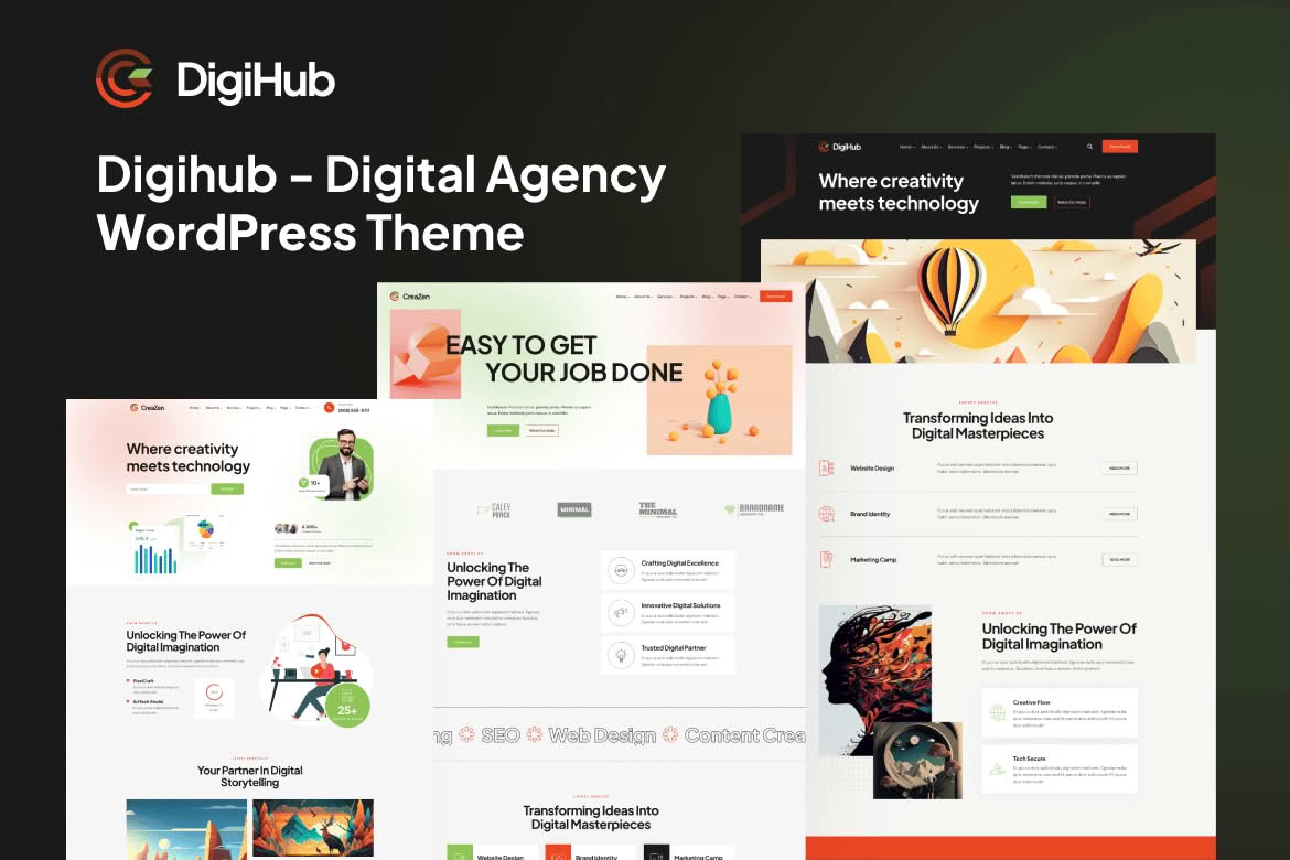 Download Digihub - Digital Agency WordPress Theme GPL WordPress Plugin