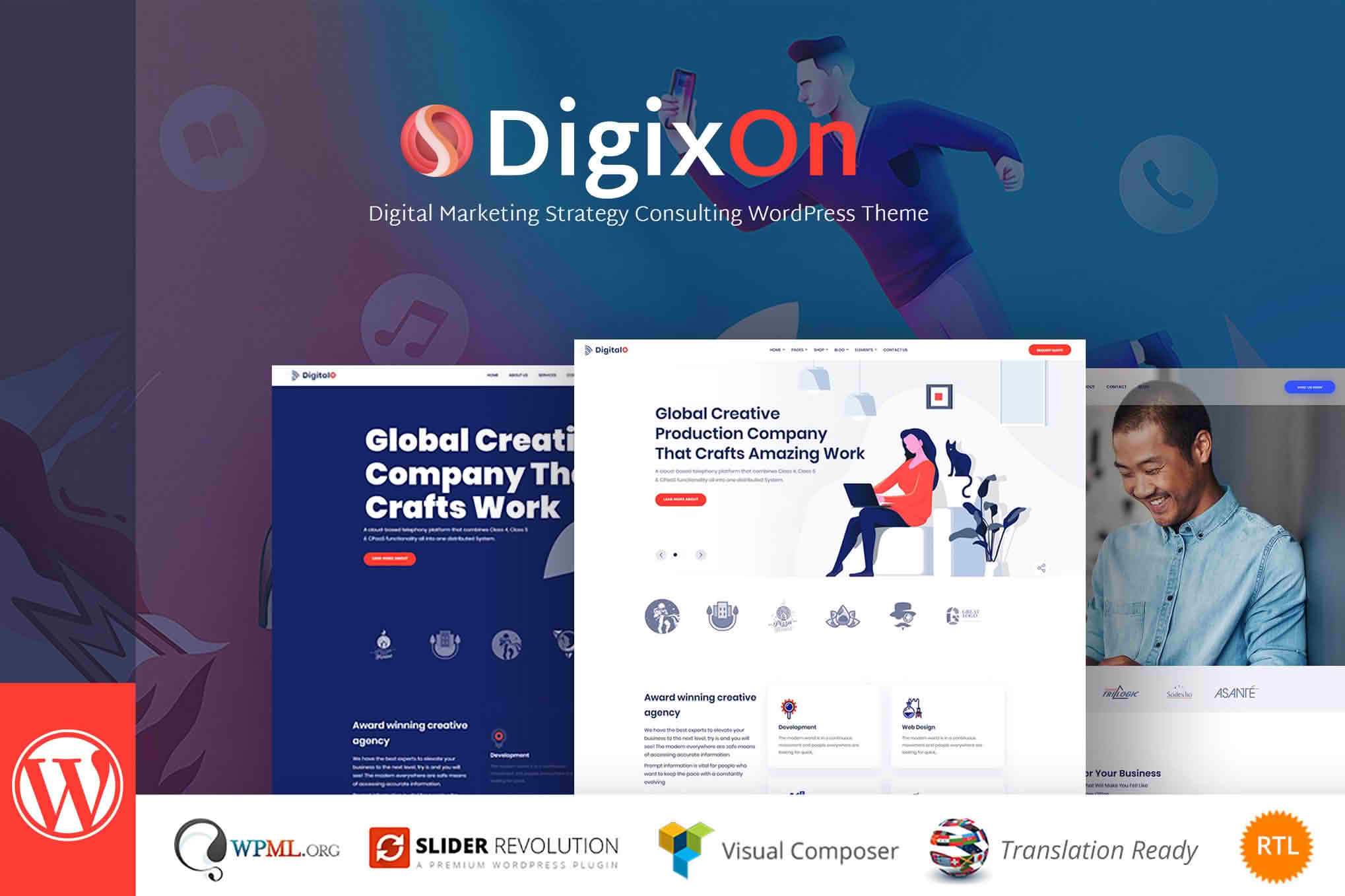 Download Digixon - Digital Marketing Strategy WP Theme GPL WordPress Plugin