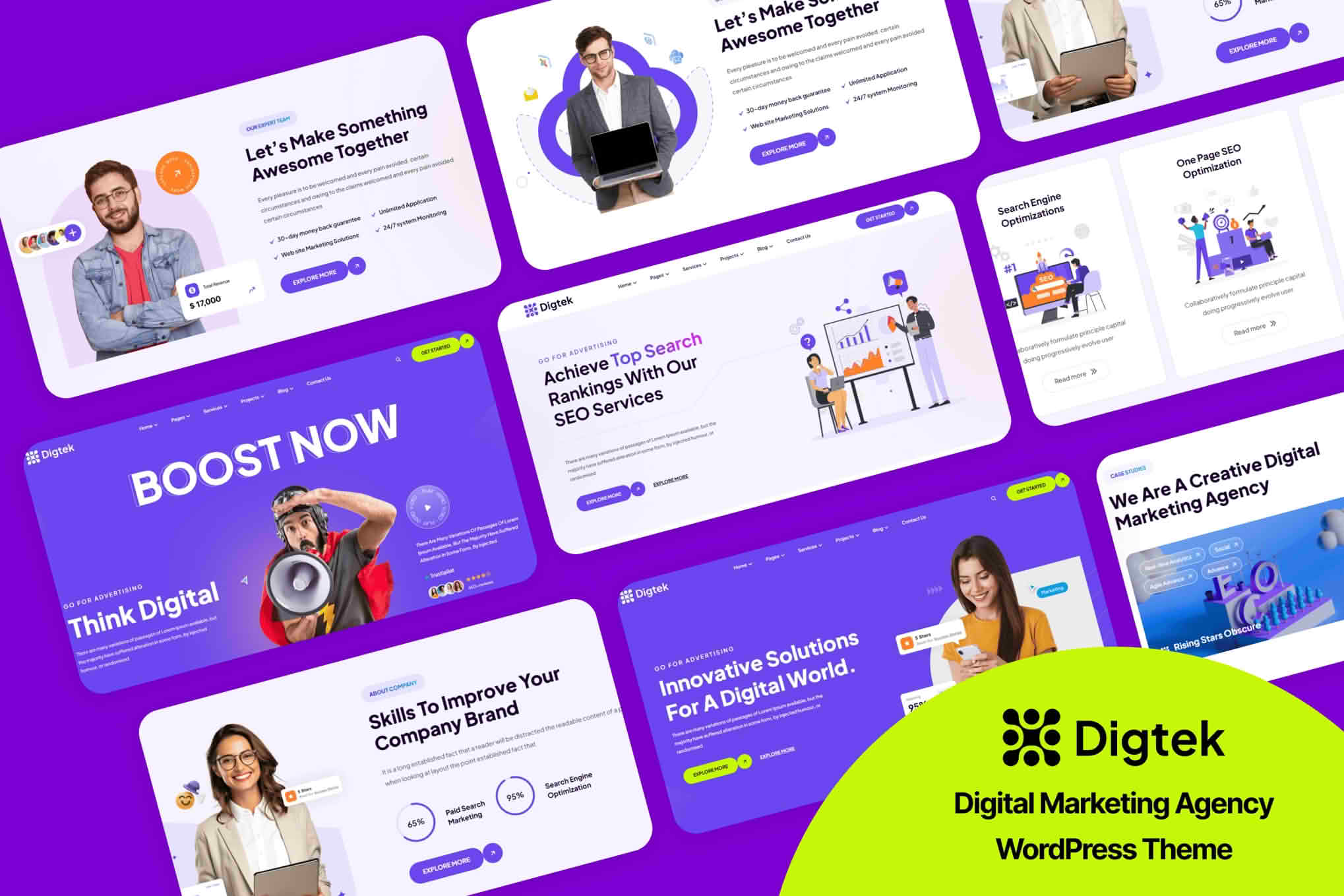 Download Digtek - Digital Marketing Agency WordPress Theme GPL WordPress Plugin