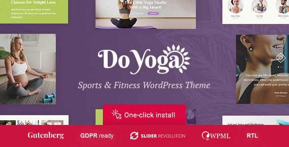 Download Do Yoga - Fitness Studio & Pilates Club WordPress Theme GPL WordPress Plugin