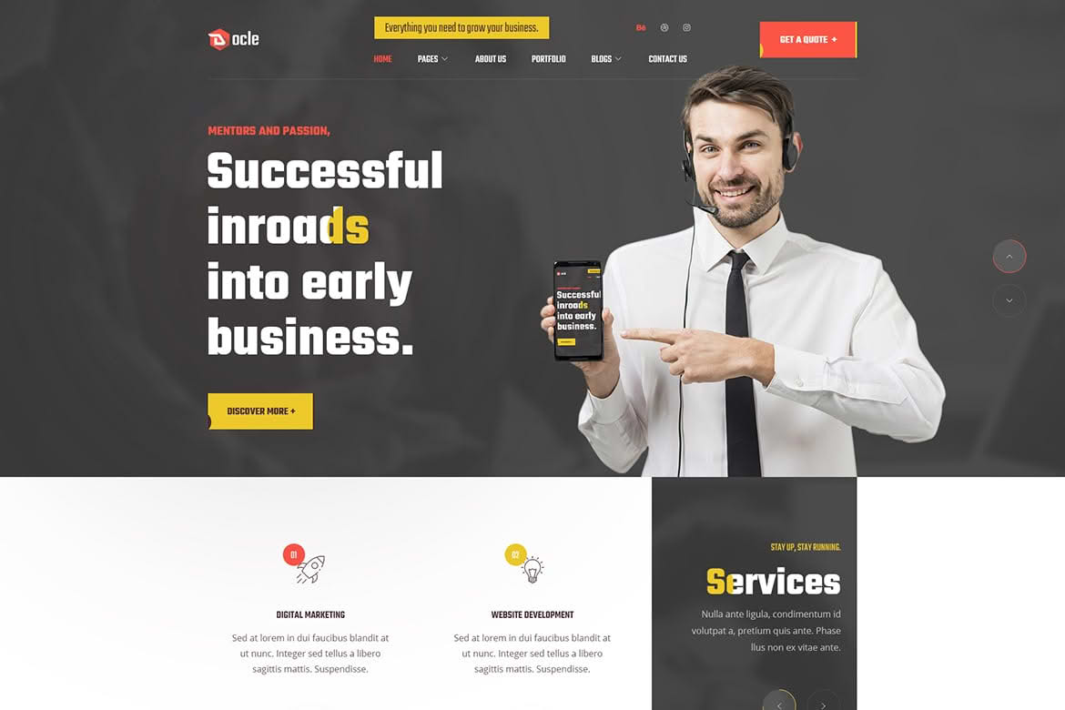 Download Docle - Digital Agency Services WordPress Theme GPL WordPress Plugin