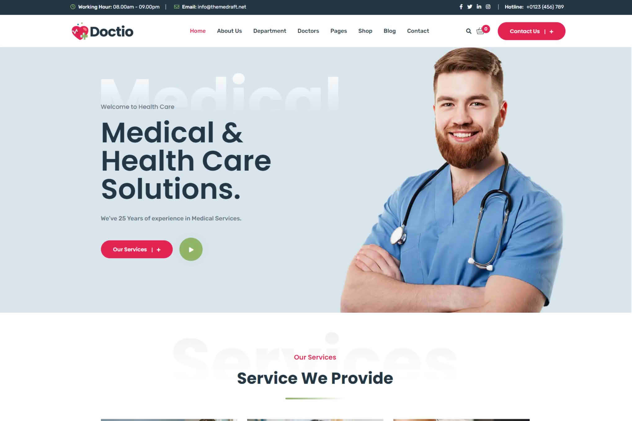 Download Doctio - Medical Health WordPress Theme GPL WordPress Plugin