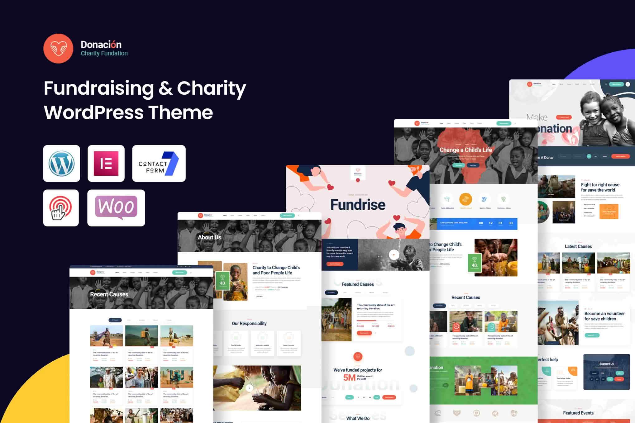 Download Donakion - Fundraising & Charity Foundation WordPress Theme + RTL GPL WordPress Plugin