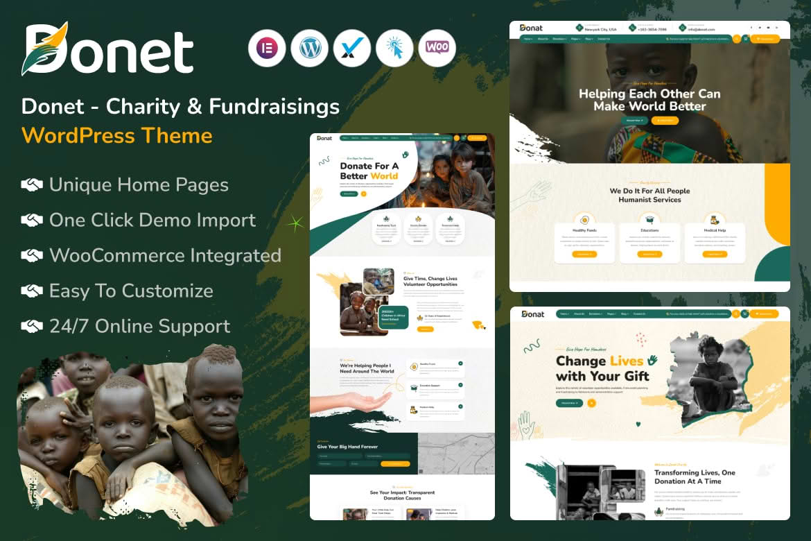 Download Donat - Charity & Fundraising WordPress Theme GPL WordPress Plugin