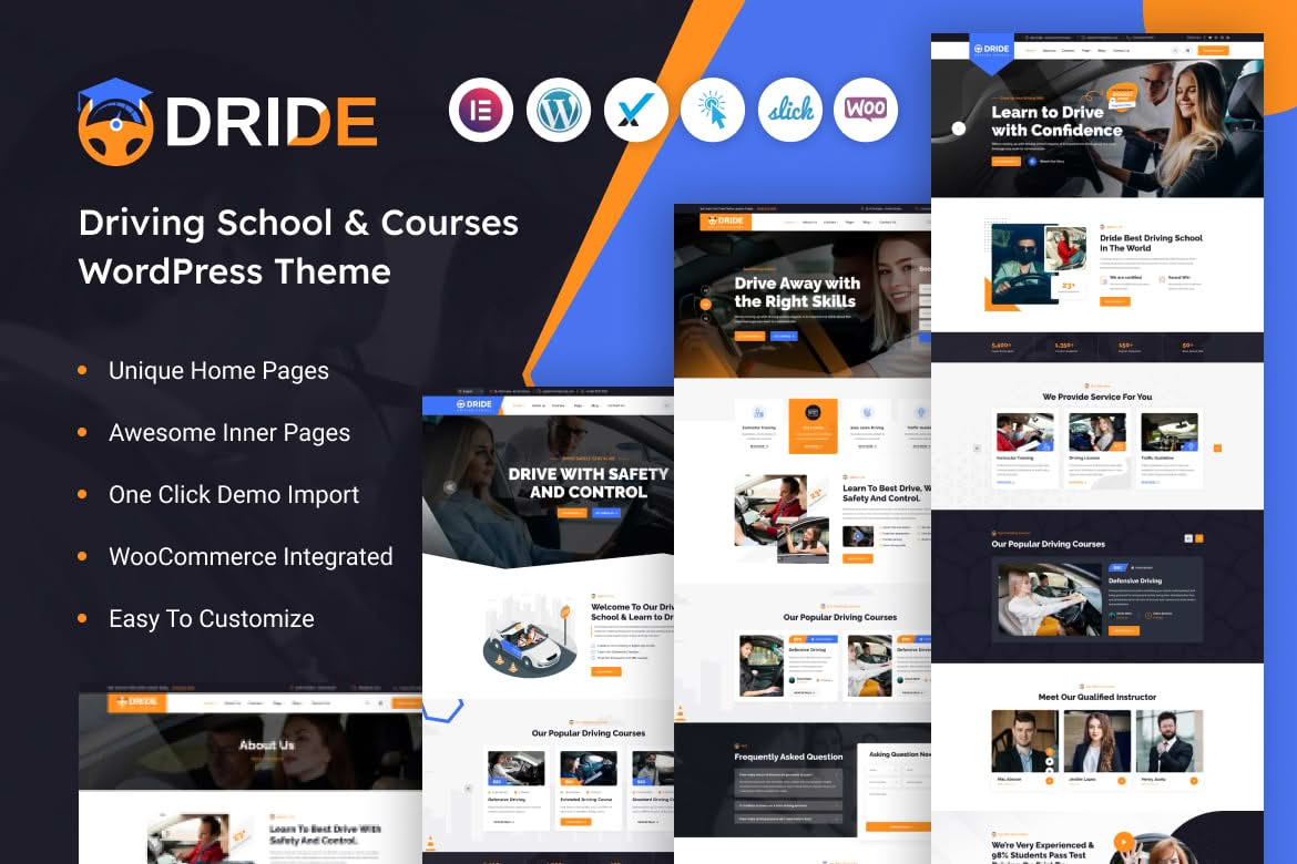 Download Dride – Driving School & Courses WordPress Theme GPL WordPress Plugin