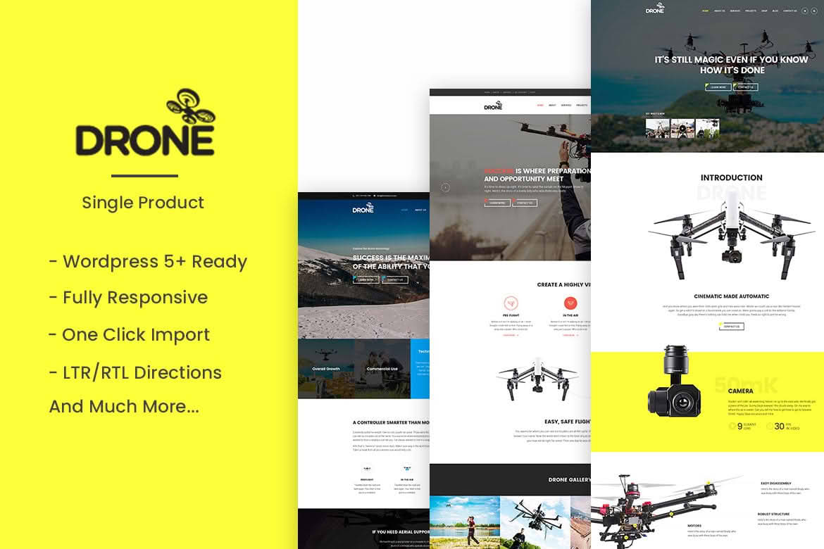 Download Drone - Single Product WordPress Theme GPL WordPress Plugin