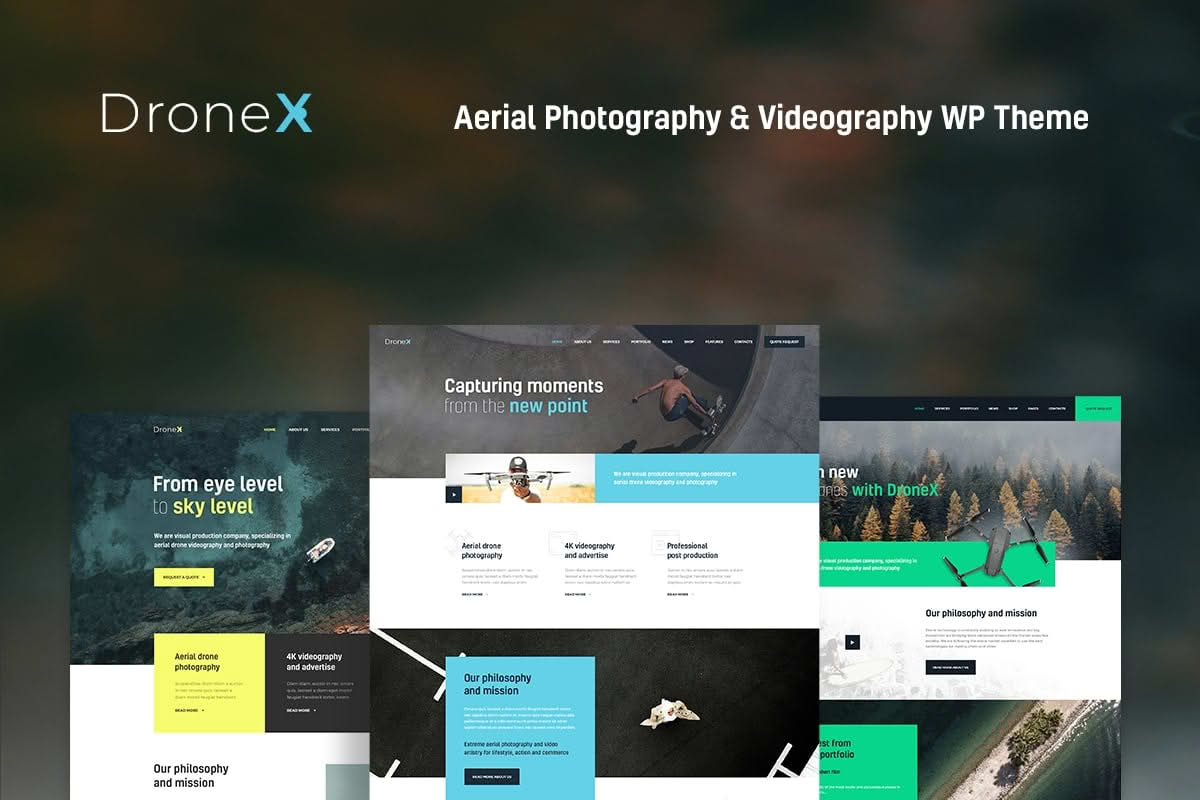 Download DroneX | Aerial Photography & Videography WordPress Theme GPL WordPress Plugin