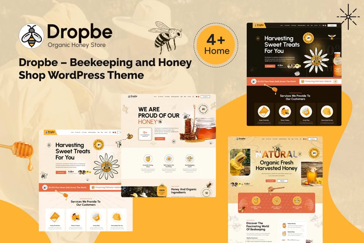 Dropbe - Beekeeping and Honey Shop WordPress Theme