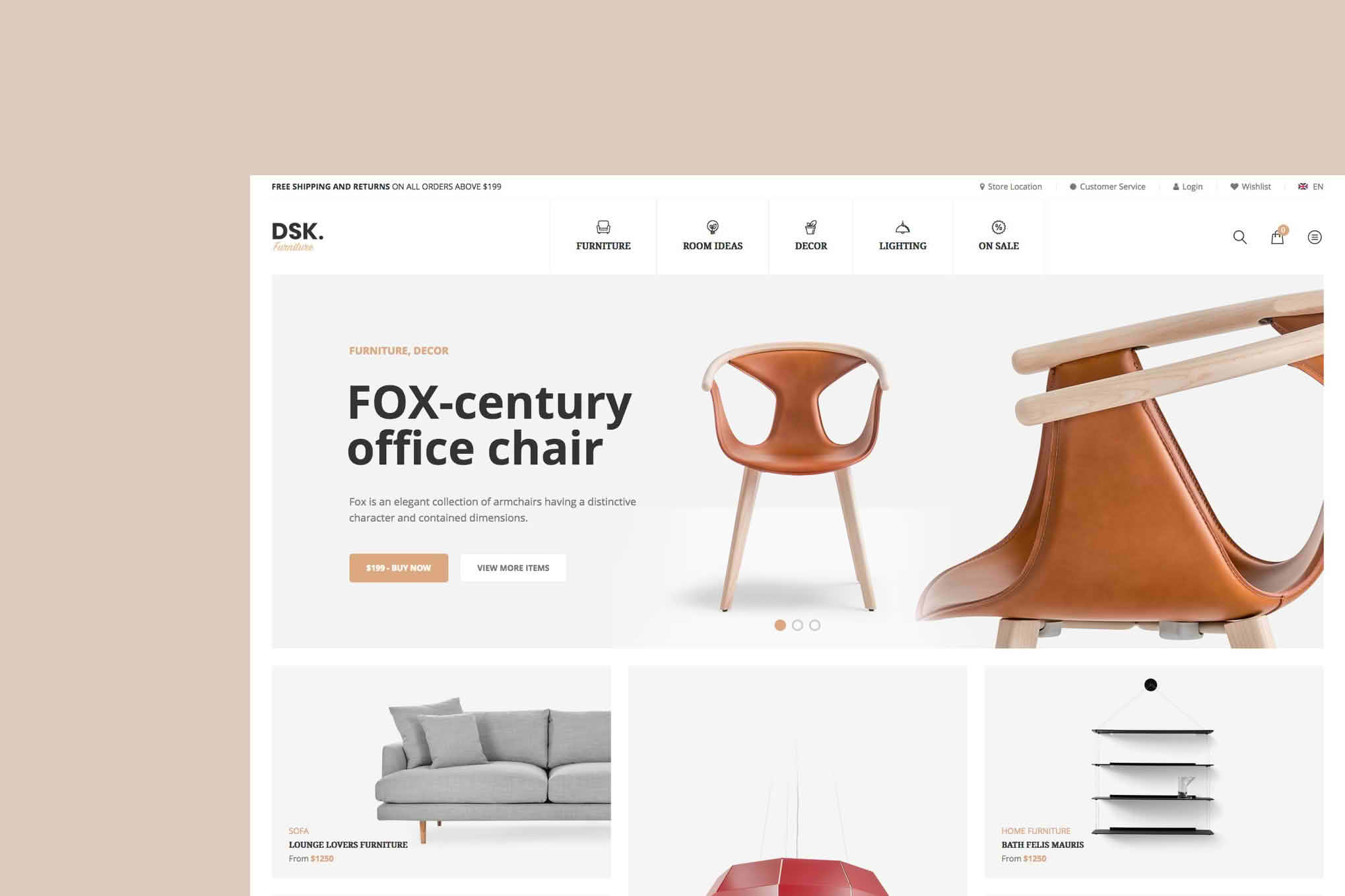 Download DSK - Furniture Store WooCommerce WordPress Theme GPL WordPress Plugin