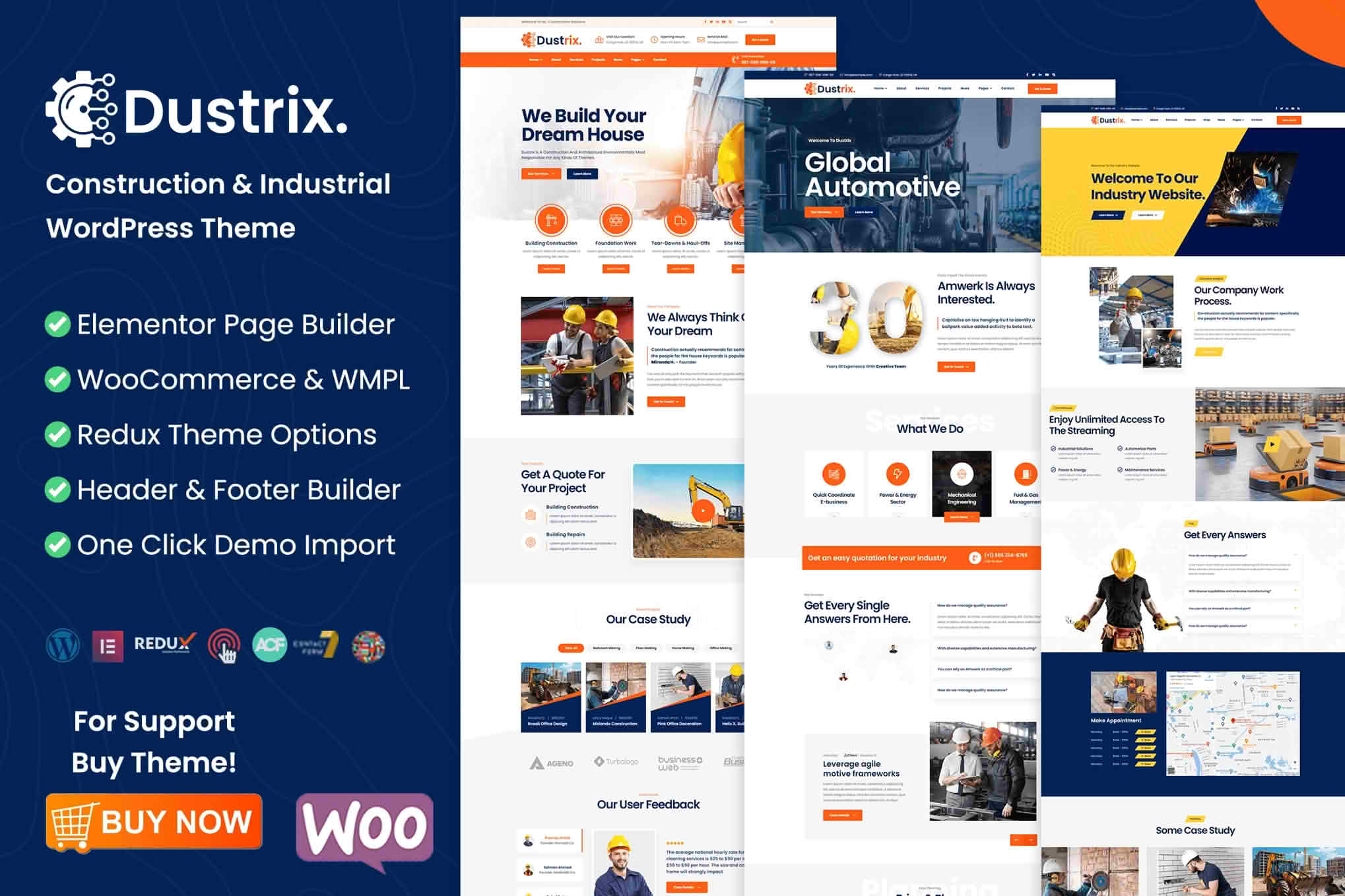 Download Dustrix - Construction and Industry WordPress Theme GPL WordPress Plugin