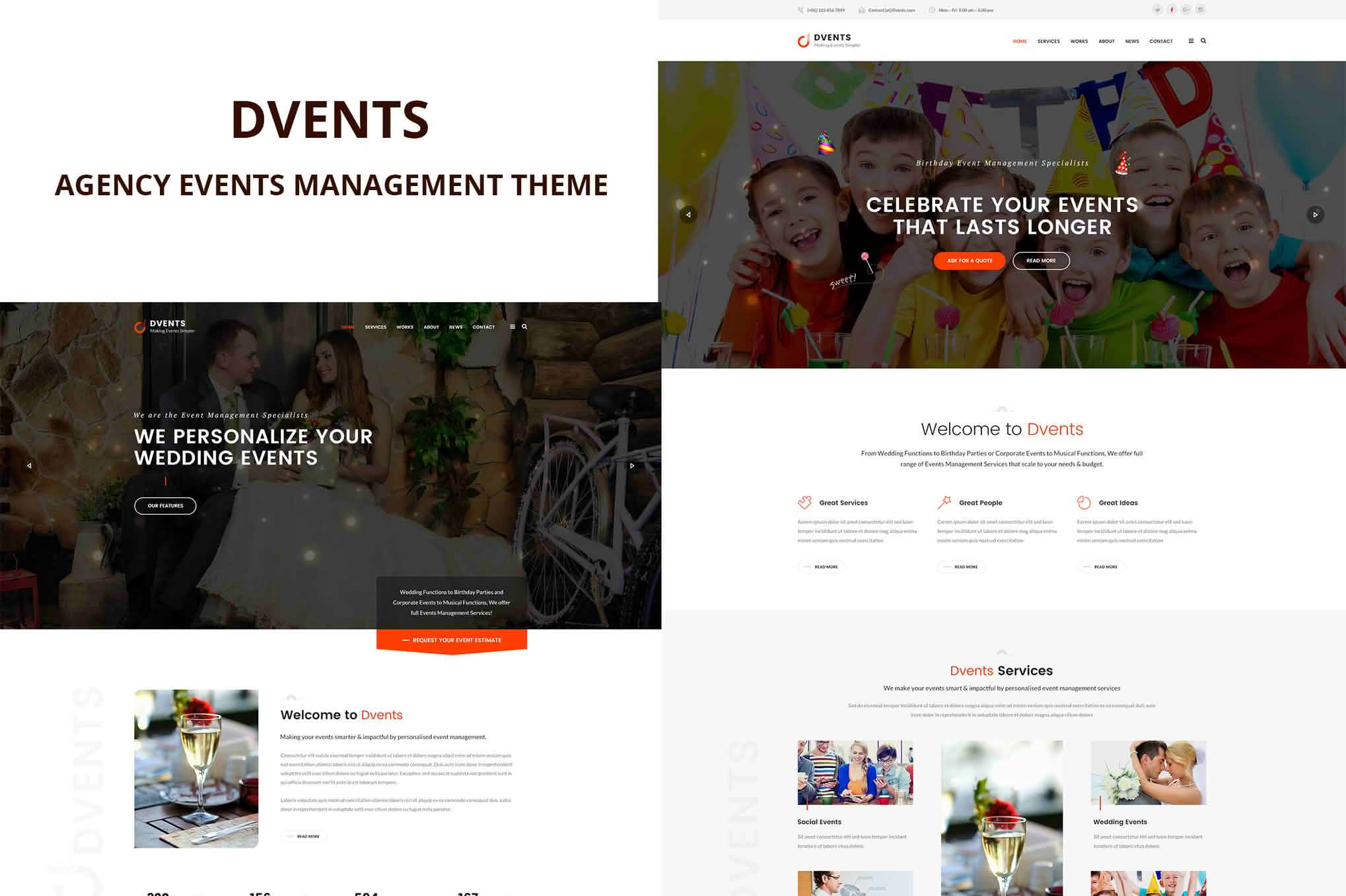 Download Dvents - Events Management Companies and Agencies WordPress Theme GPL WordPress Plugin