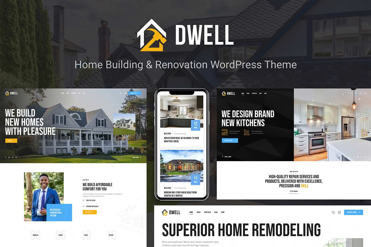 Download Dwell - Home Building & Renovation WordPress Theme GPL WordPress Plugin