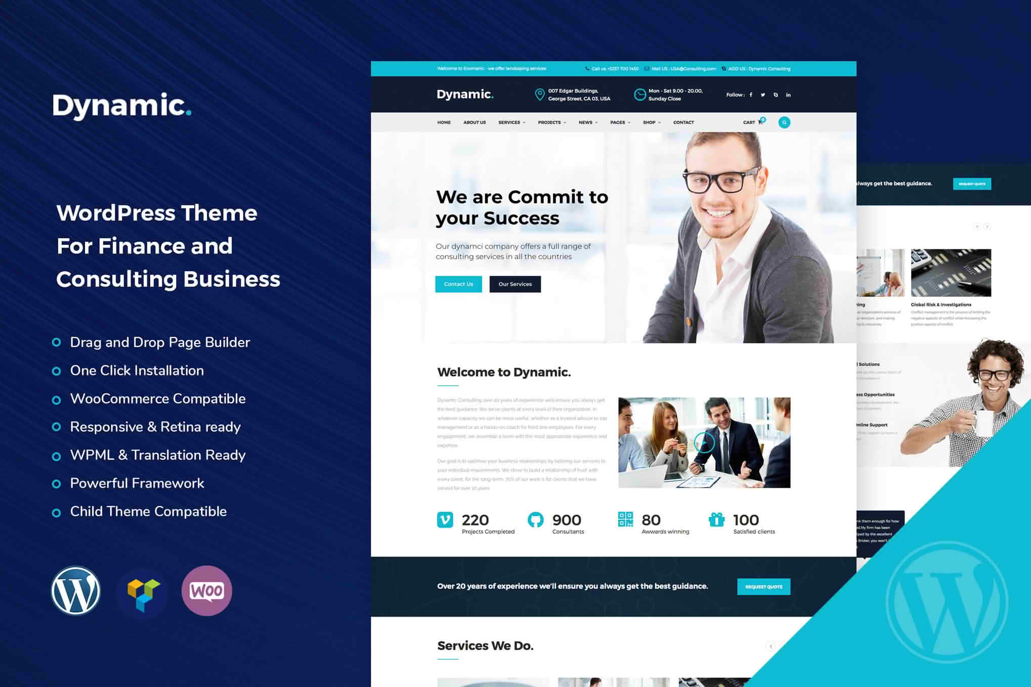 Download Dynamic - Finance and Consulting Business WordPress Theme GPL WordPress Plugin