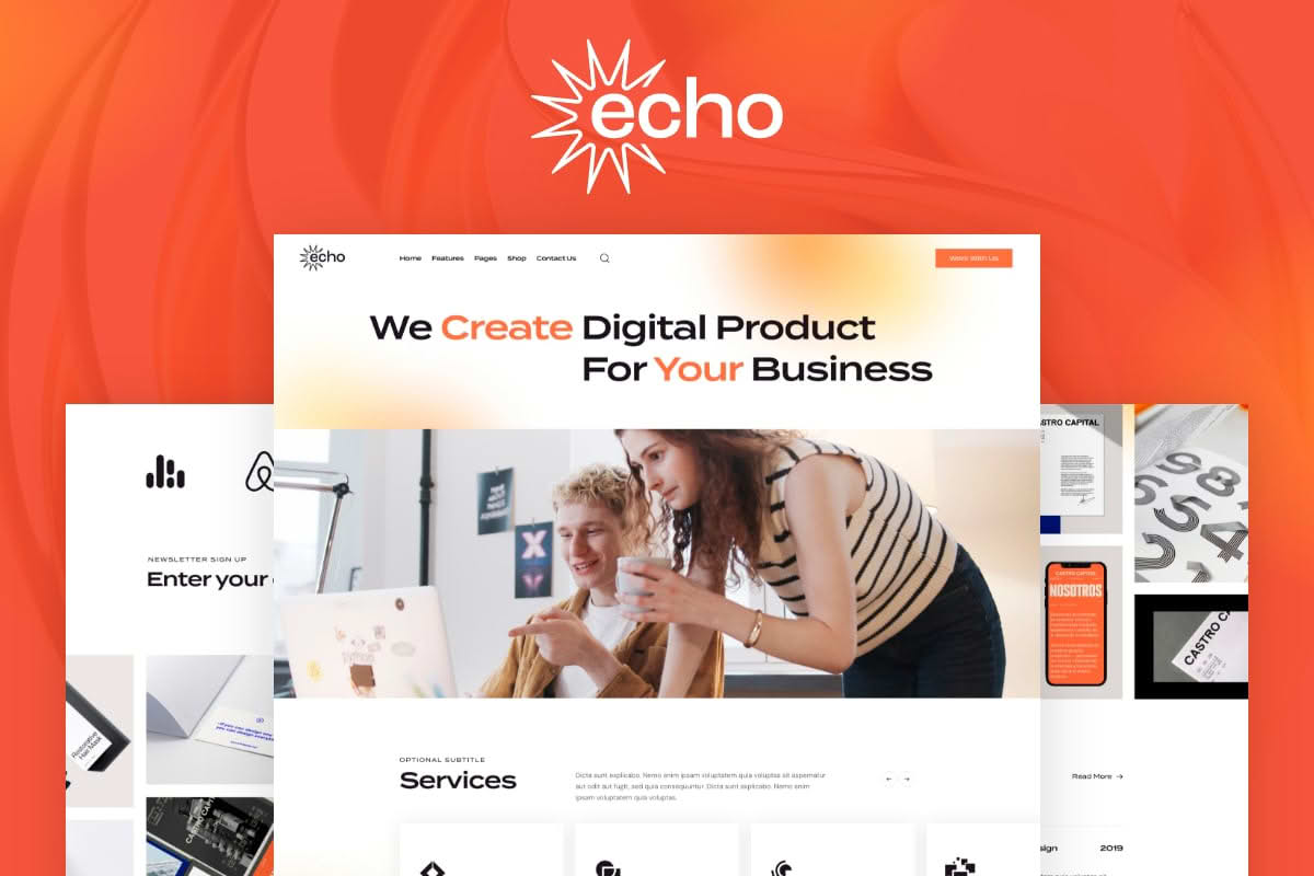 Download Echo - Creative Agency WordPress Theme GPL WordPress Plugin