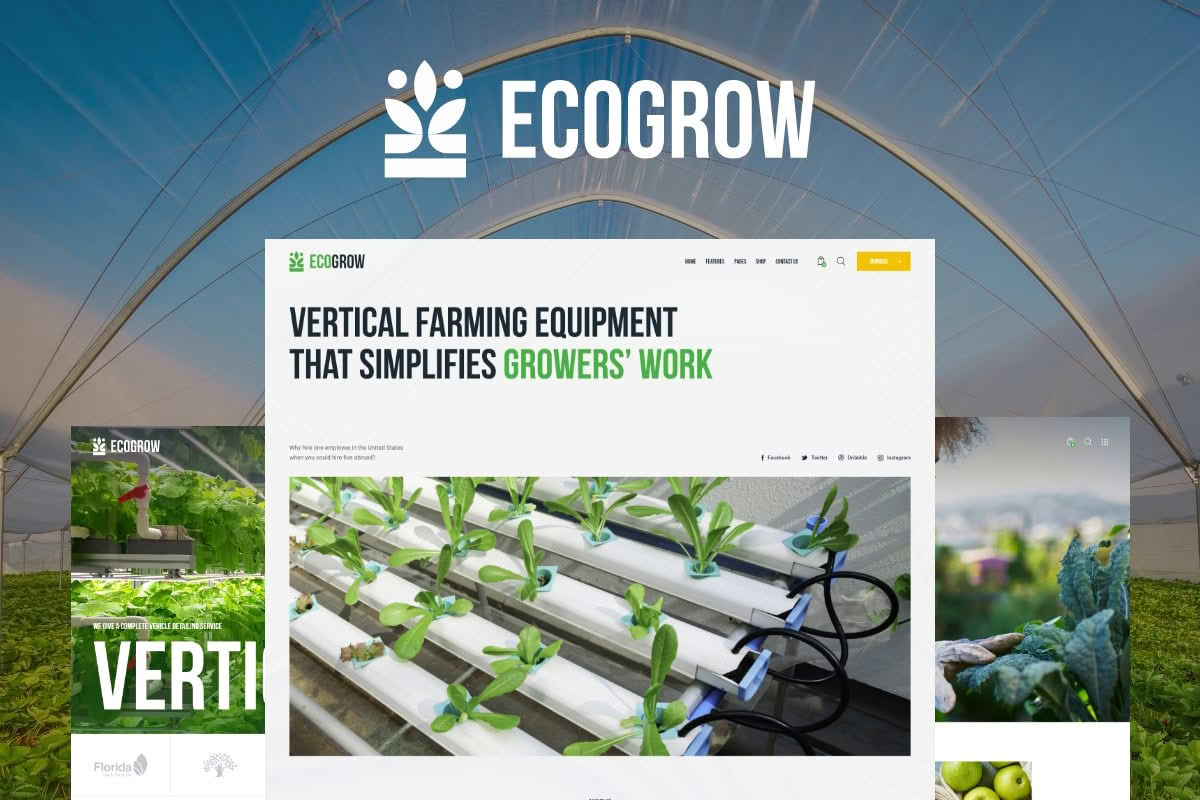 Download EcoGrow - Green Farming & Agriculture WordPress Theme GPL WordPress Plugin