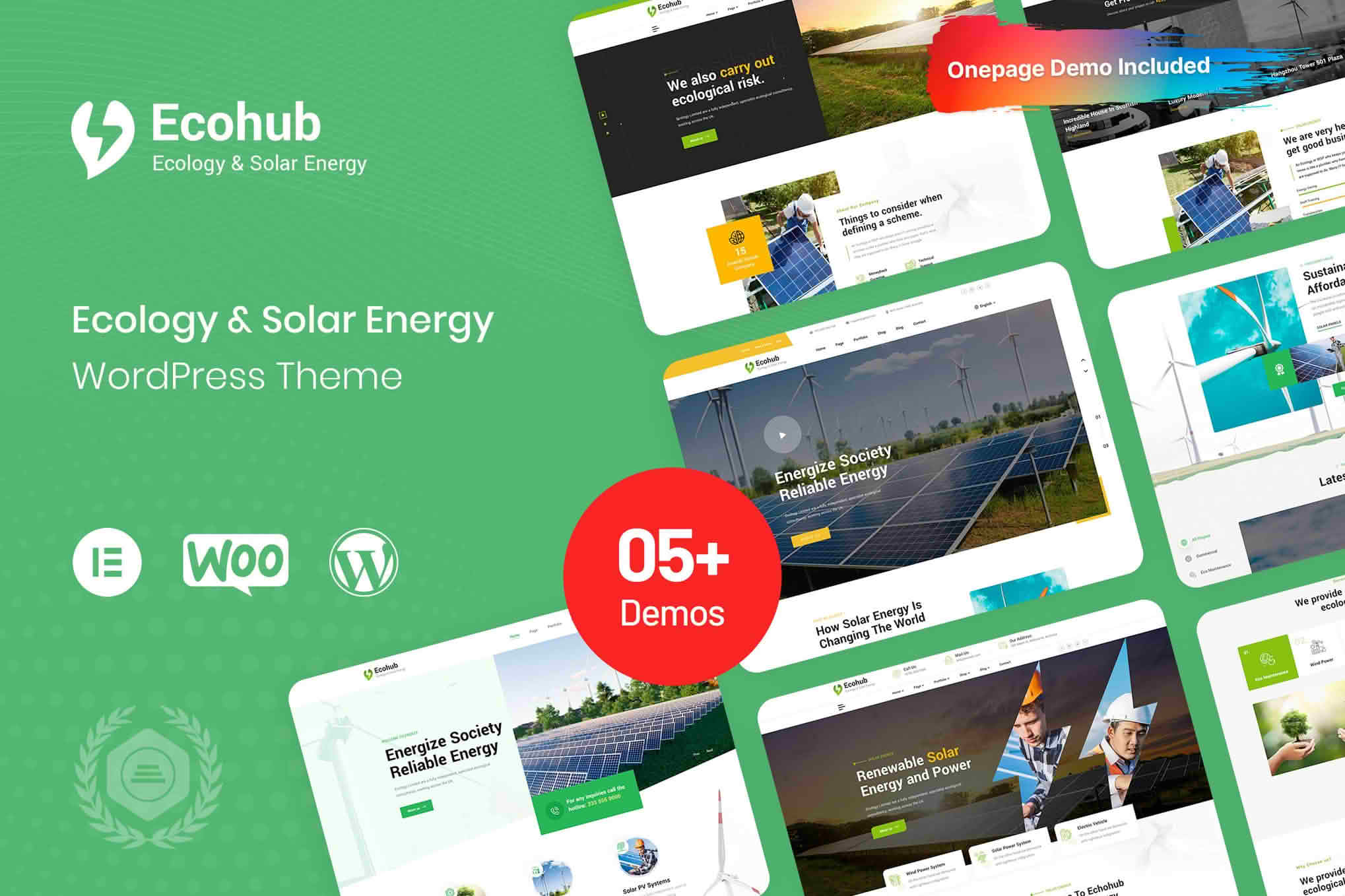 Download Ecohub - Ecology Solar WordPress Theme GPL WordPress Plugin