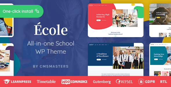 Download Ecole - Education & School WordPress Theme GPL WordPress Plugin