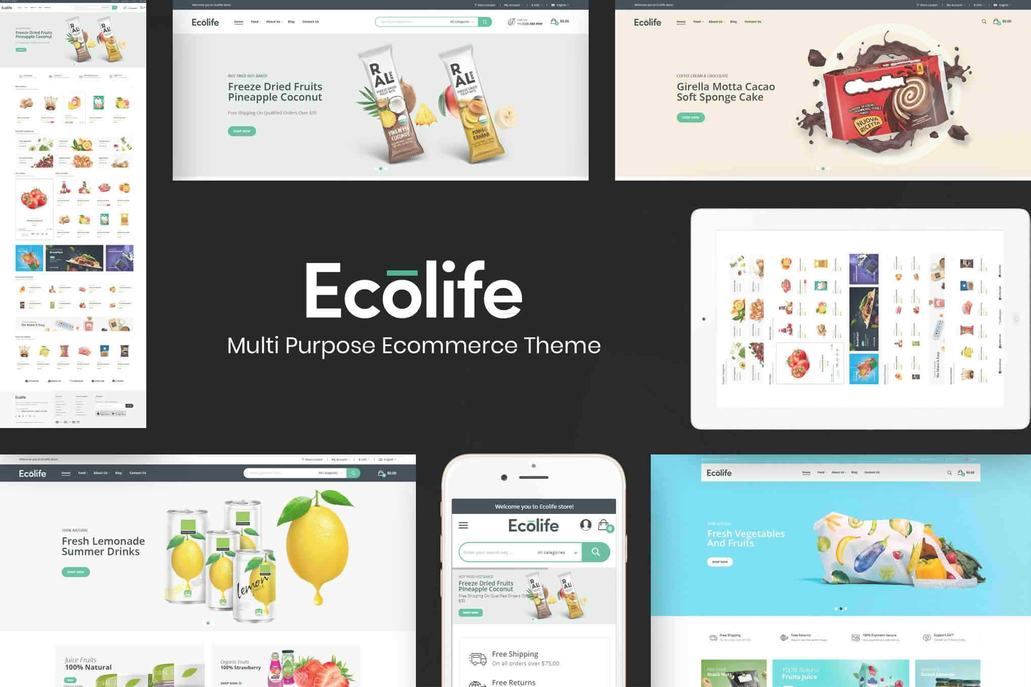 Download Ecolife - Organic WooCommerce WordPress Theme GPL WordPress Plugin