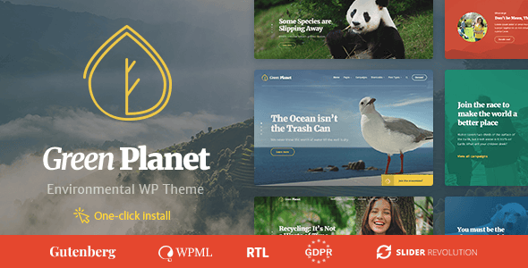Download Ecology & Environment WordPress Theme - Green Planet GPL WordPress Plugin