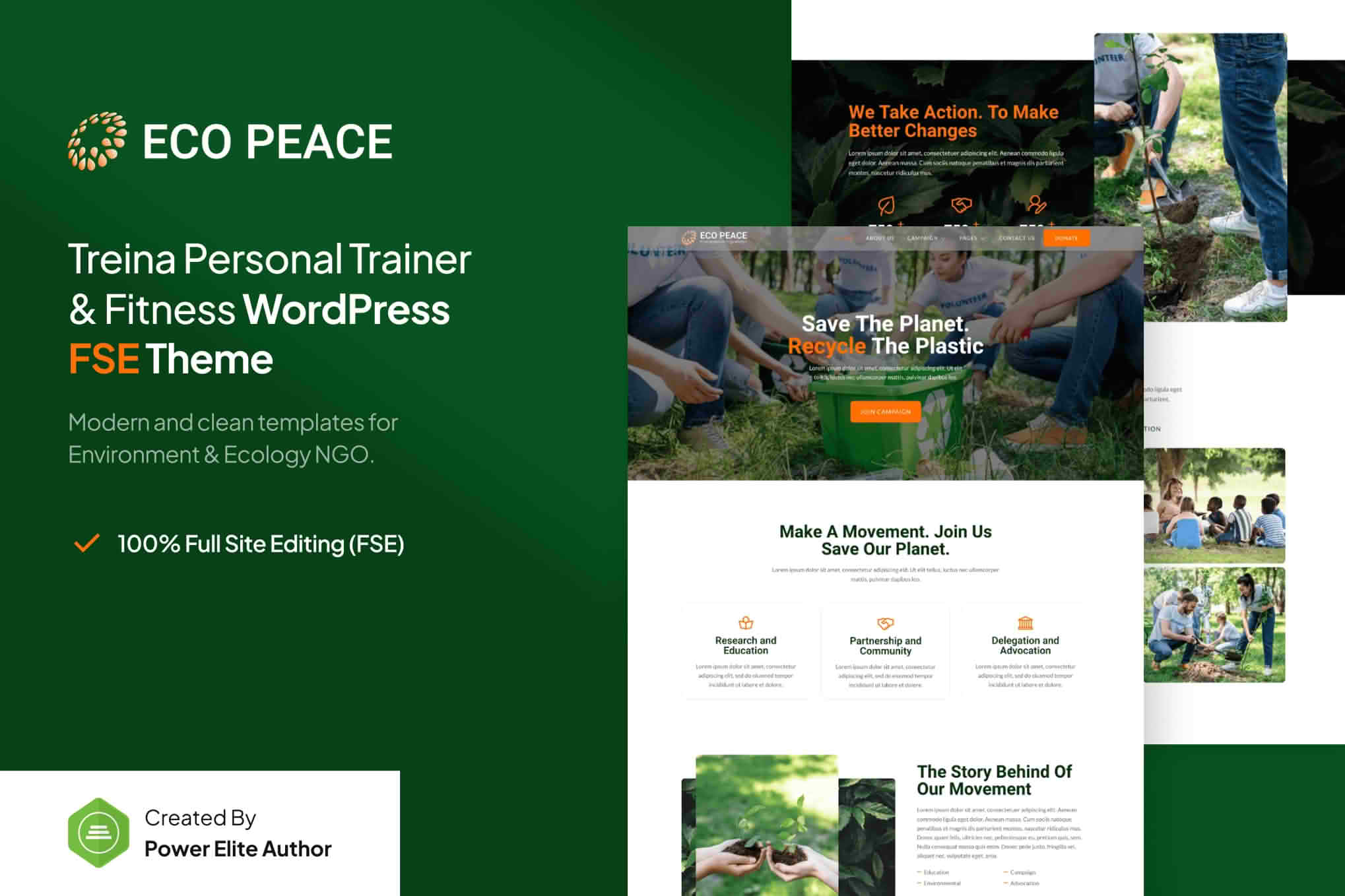 Download EcoPeace – Environment & Ecology NGO FSE WordPress Theme GPL WordPress Plugin