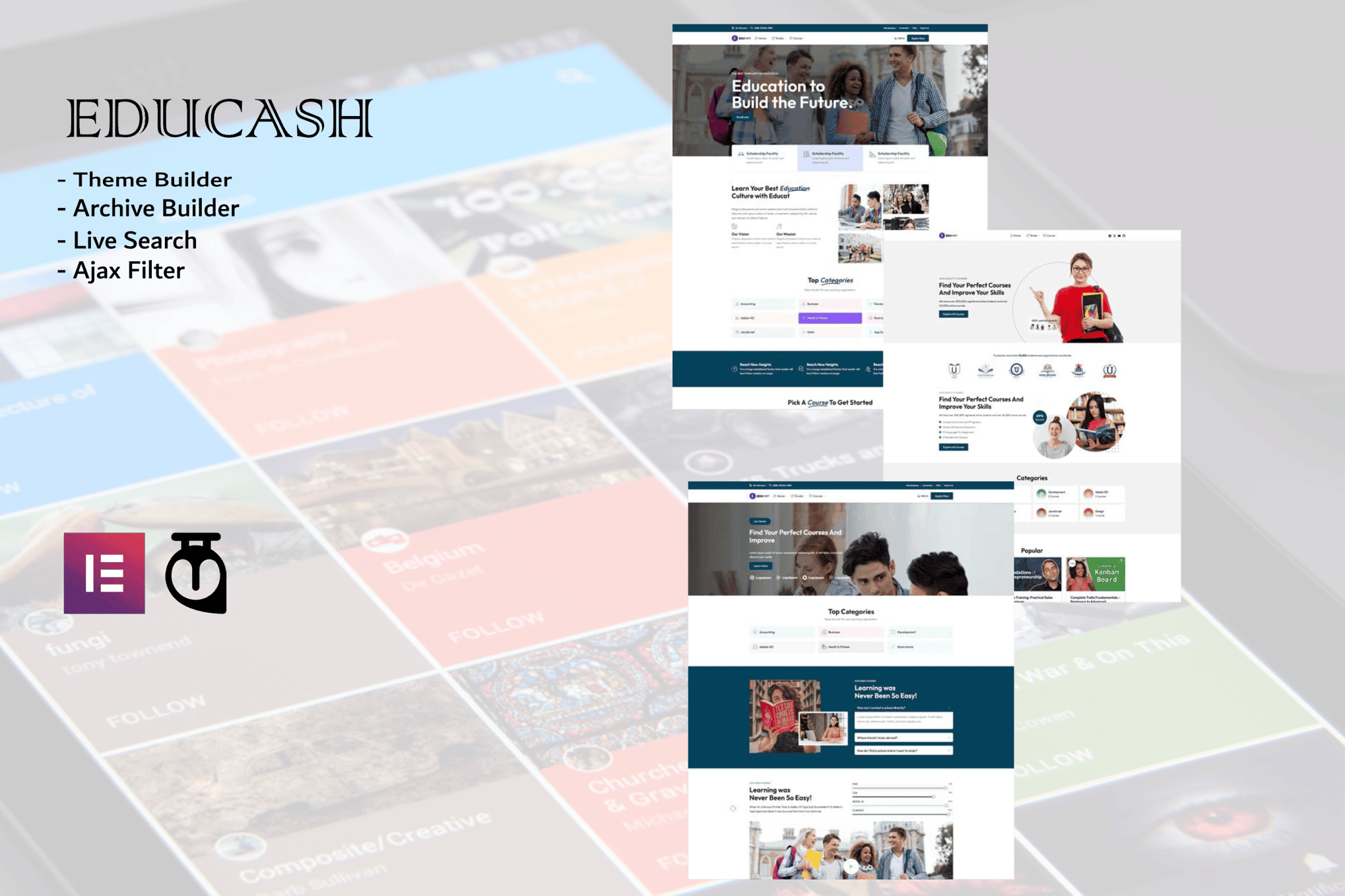 Download Educash WordPress LMS theme GPL WordPress Plugin