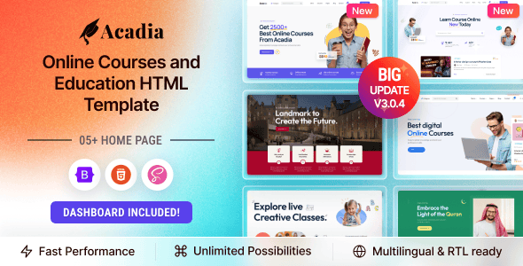 Download Education WordPress Theme For University & Online Course - Acadia GPL WordPress Plugin