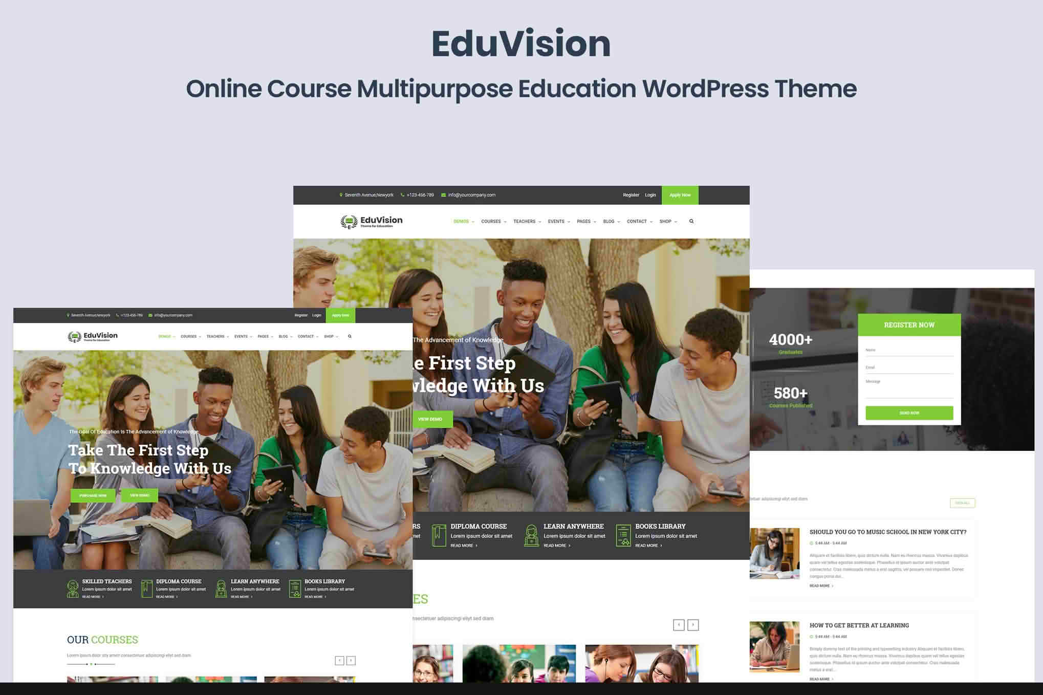 Download Eduvision - Online Course Multipurpose Education WordPress Theme GPL WordPress Plugin