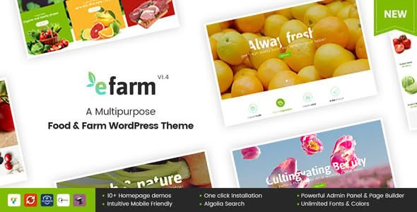 Download eFarm - A Multipurpose Food & Farm WordPress Theme GPL WordPress Plugin
