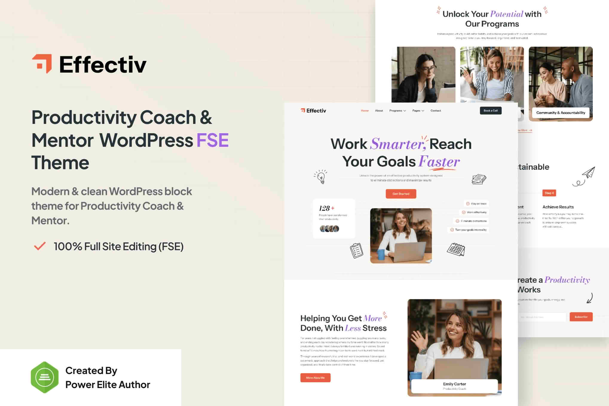 Download Effectiv – Productivity Coach & Mentor FSE WordPress Theme GPL WordPress Plugin
