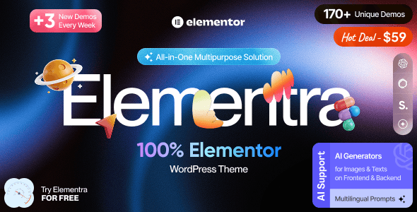 Download Elementra - 100% Elementor WordPress Theme GPL WordPress Plugin