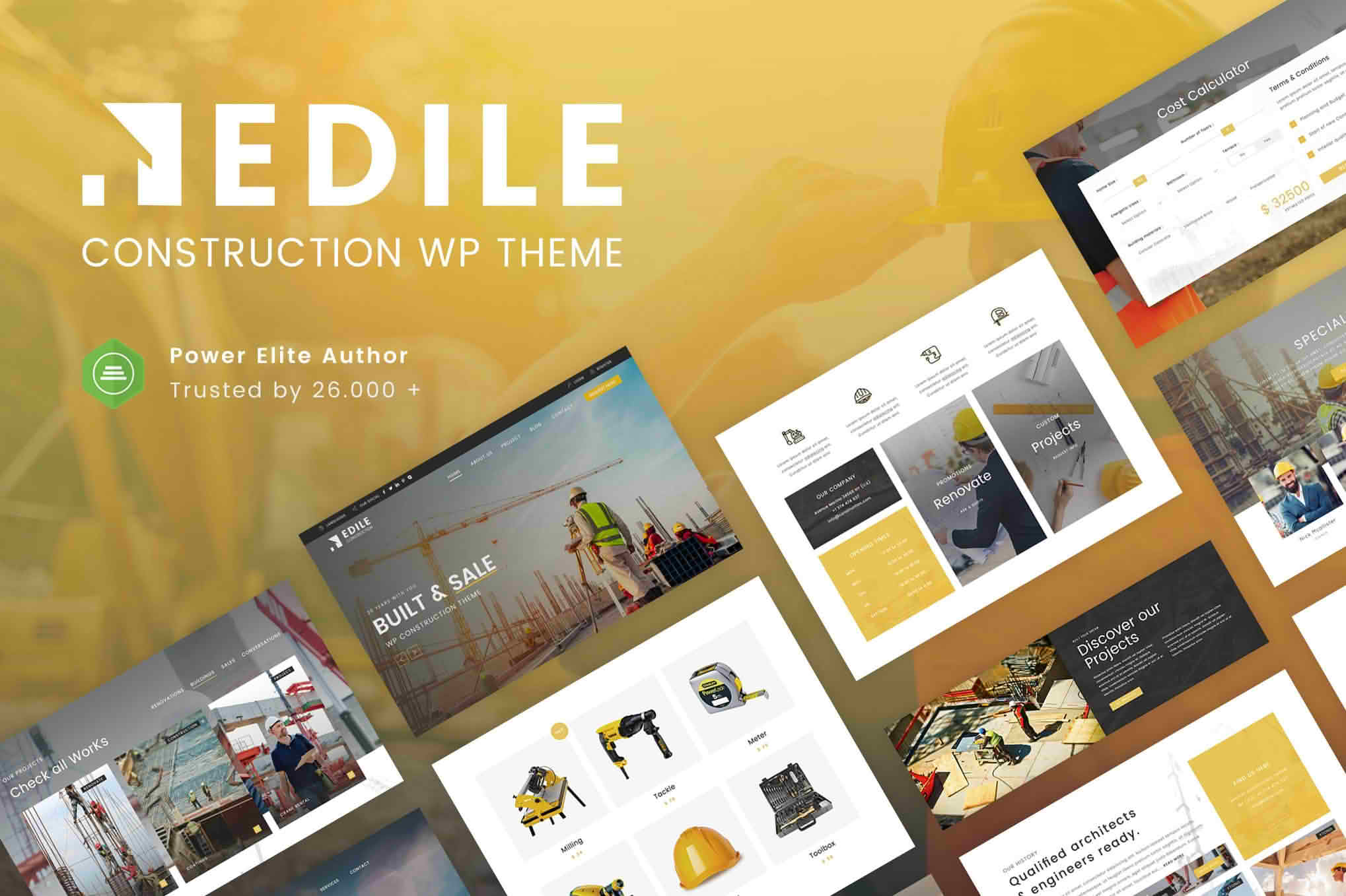 Download Elever - Construction WordPress Theme GPL WordPress Plugin