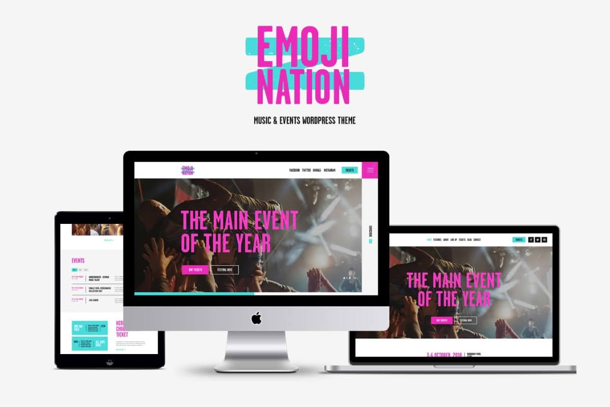 Download EmojiNation | Night Club & Concert Event WordPress Theme GPL WordPress Plugin