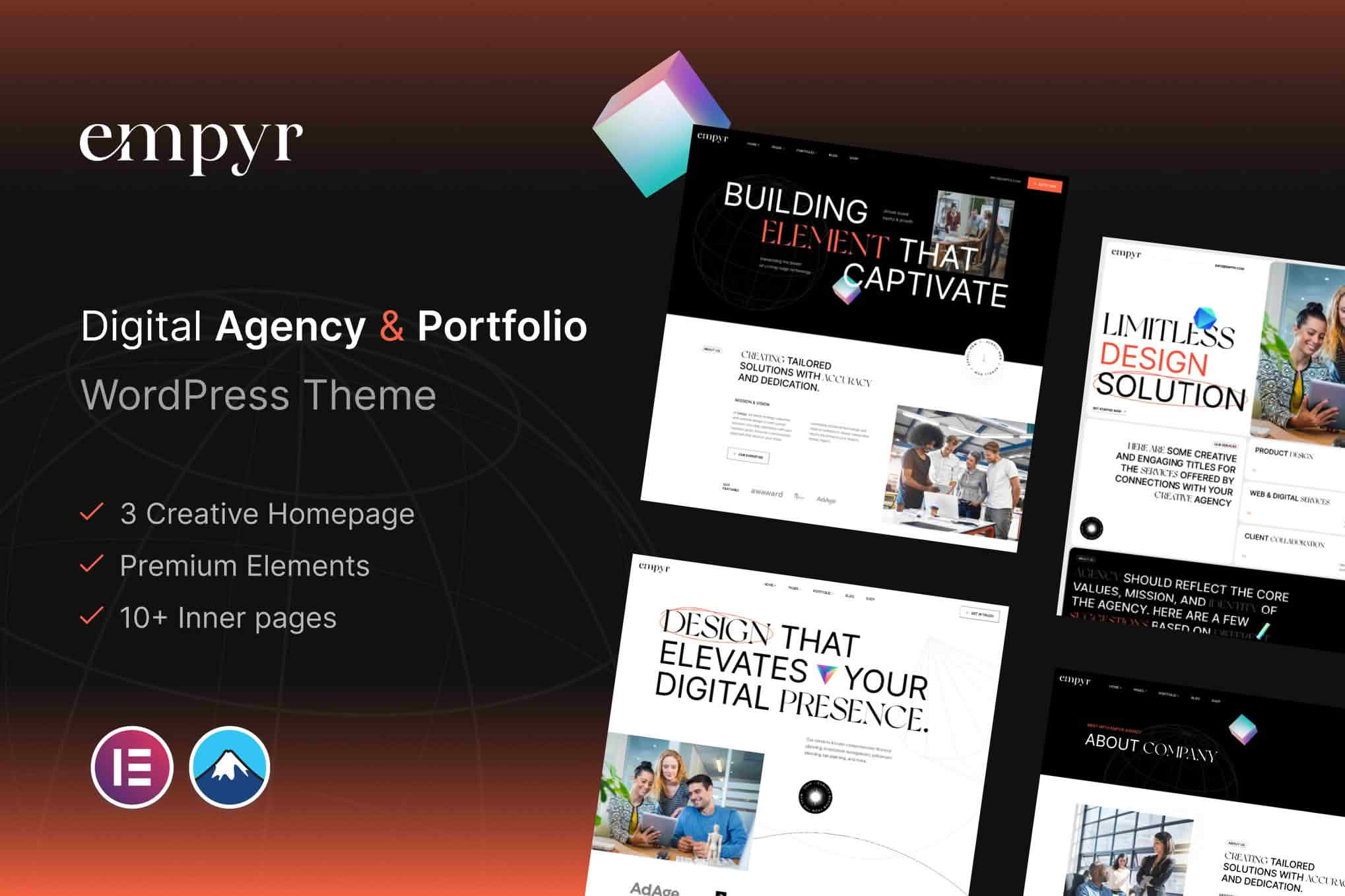 Download Empyr - Digital Agency & Portfolio WordPress Theme GPL WordPress Plugin
