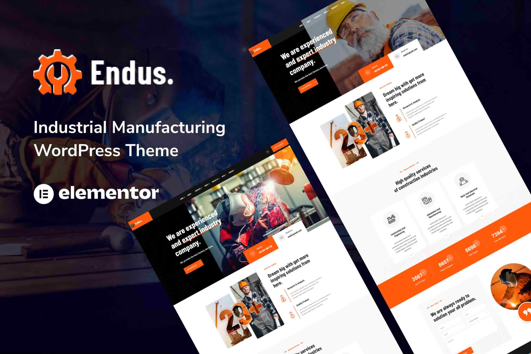 Download Endus - Industrial Manufacturing WordPress Theme GPL WordPress Plugin