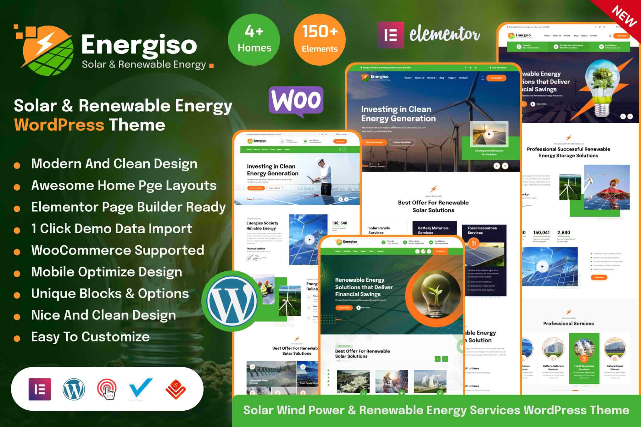 Download Energiso - Solar Technology & Renewable Energy WordPress Theme GPL WordPress Plugin