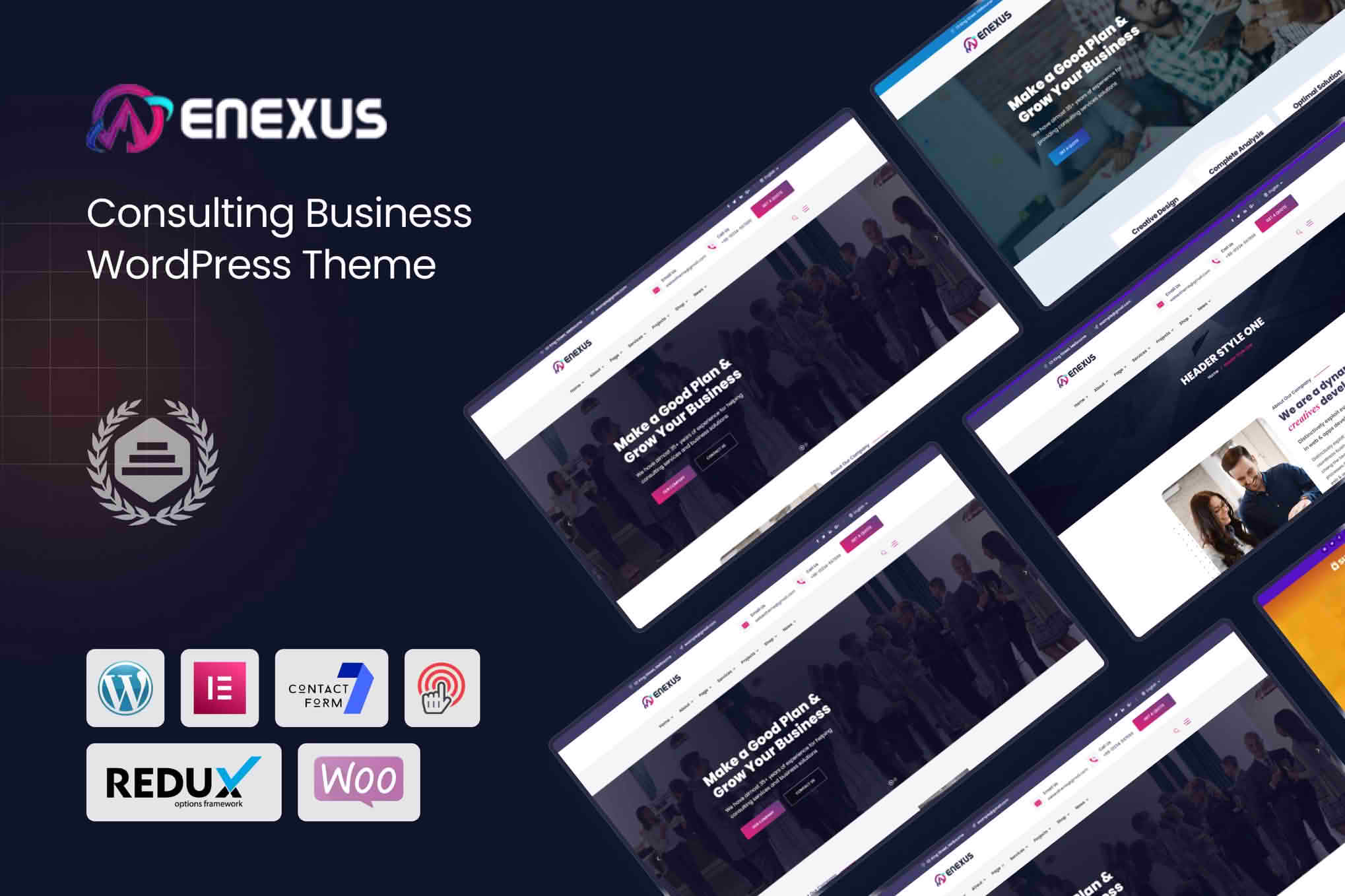 Download Enexus - Consulting Business Elementor WordPress Theme GPL WordPress Plugin