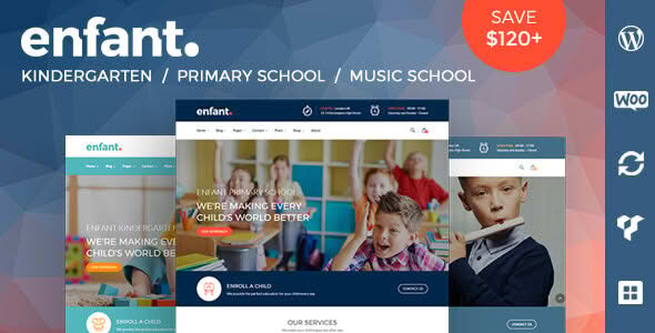 Download Enfant - School and Kindergarten WordPress Theme GPL WordPress Plugin