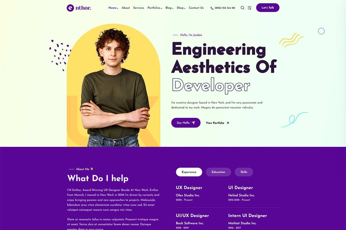 Download Enthor - Creative Portfolio WordPress Theme GPL WordPress Plugin