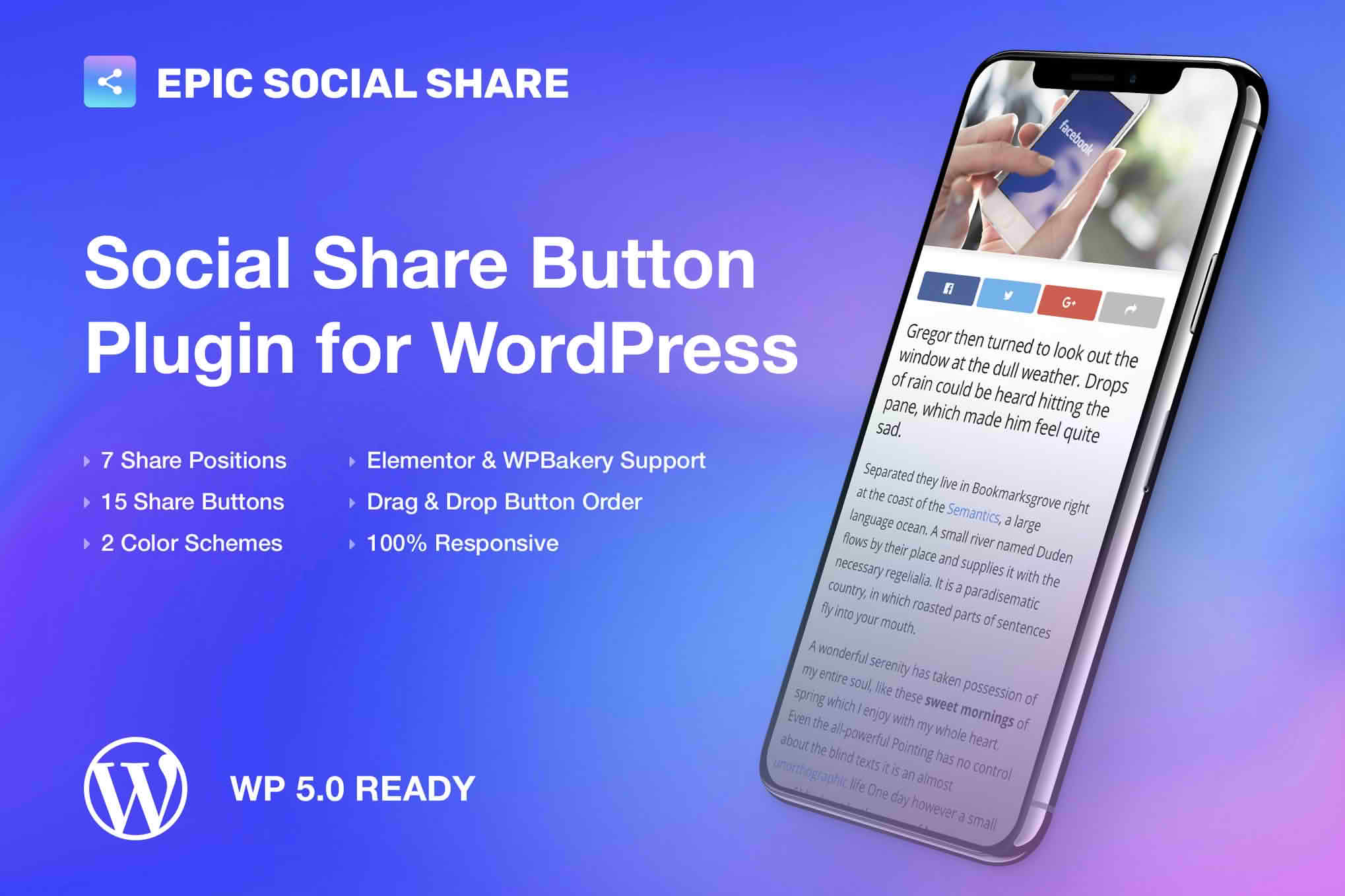 Download Epic Social Share Button for WordPress