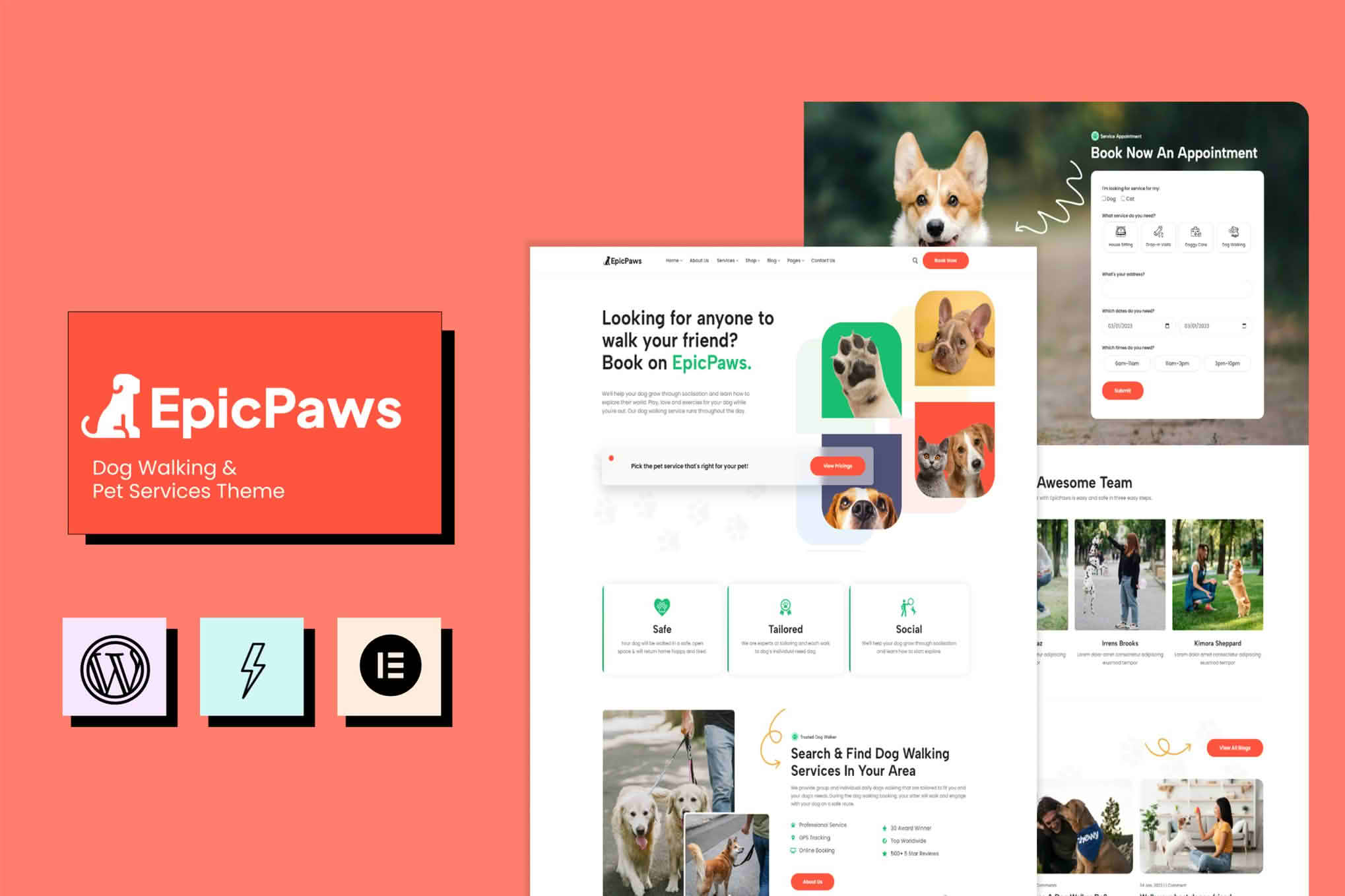 Download EpicPaws - Dog Walking & Pet Services Theme GPL WordPress Plugin