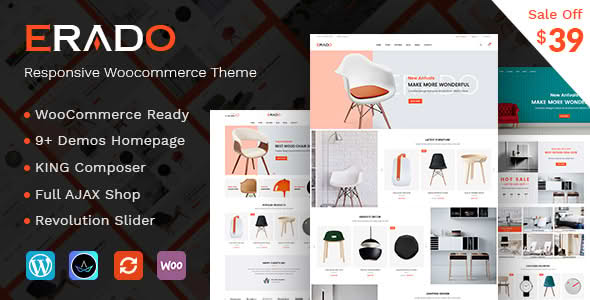 Download Erado - eCommerce WordPress Theme GPL WordPress Plugin