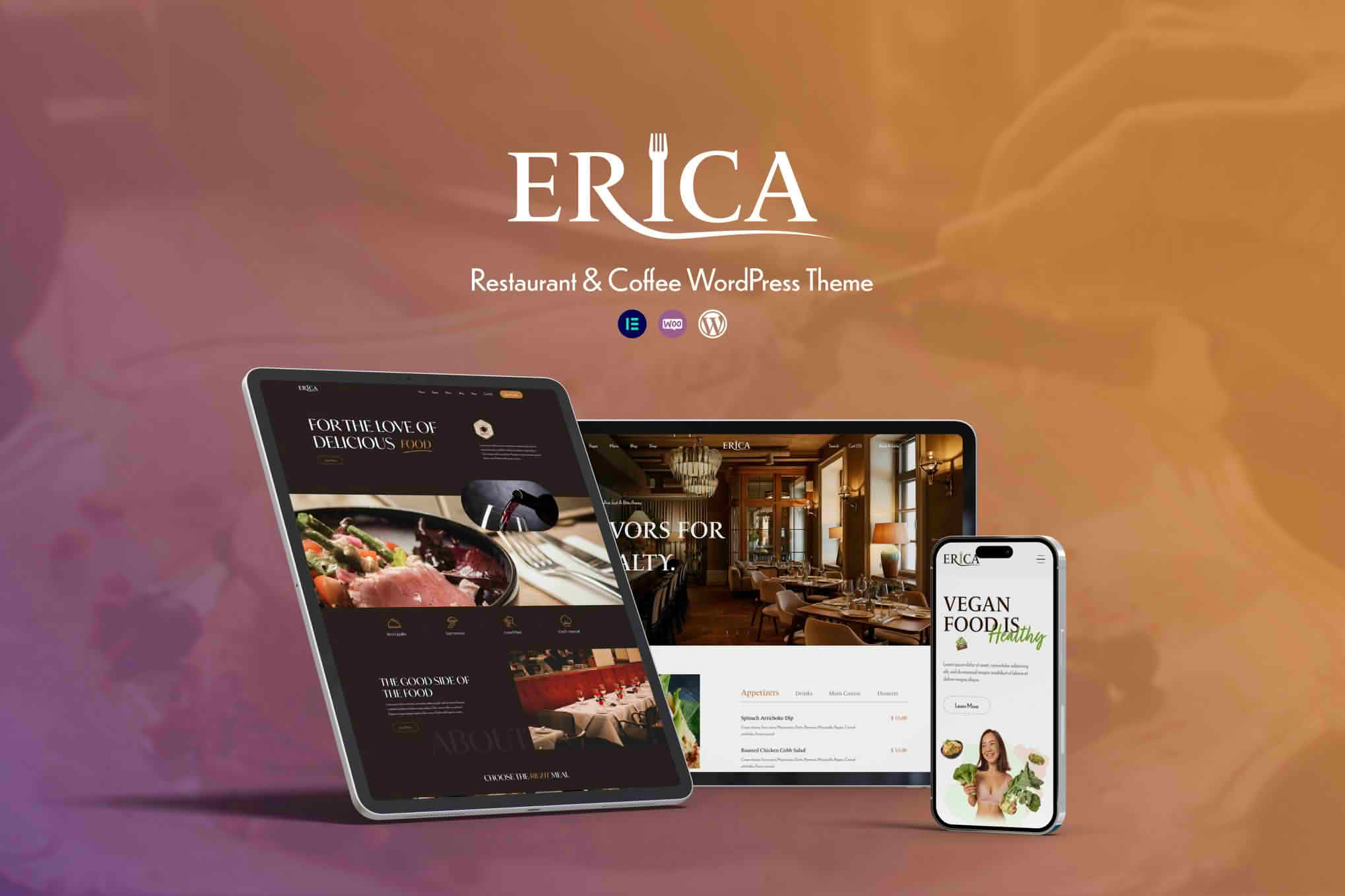 Download Erica - Restaurant & Coffee WordPress Theme GPL WordPress Plugin