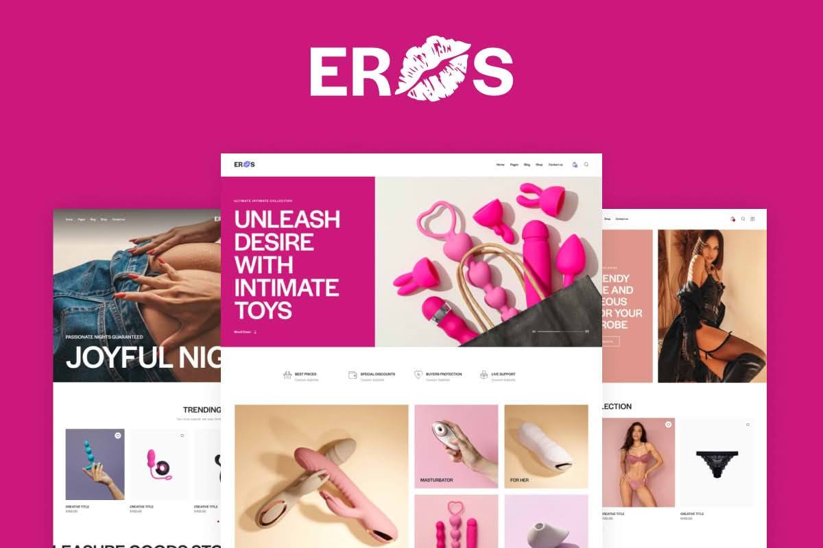Download Eros - Sex Shop & Lingerie Store WordPress Theme GPL WordPress Plugin