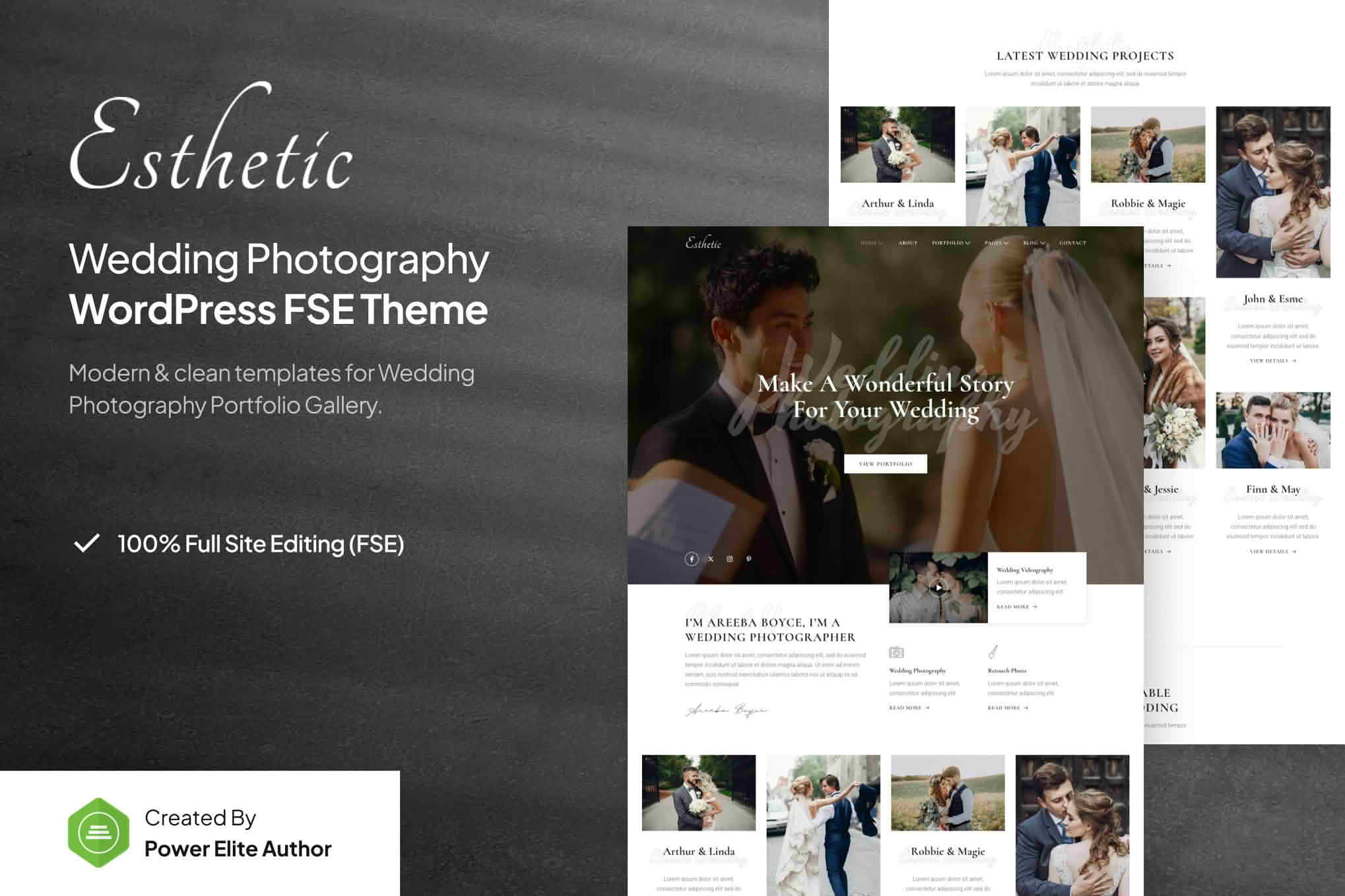 Download Esthetic - Wedding Photography FSE WordPress Theme GPL WordPress Plugin