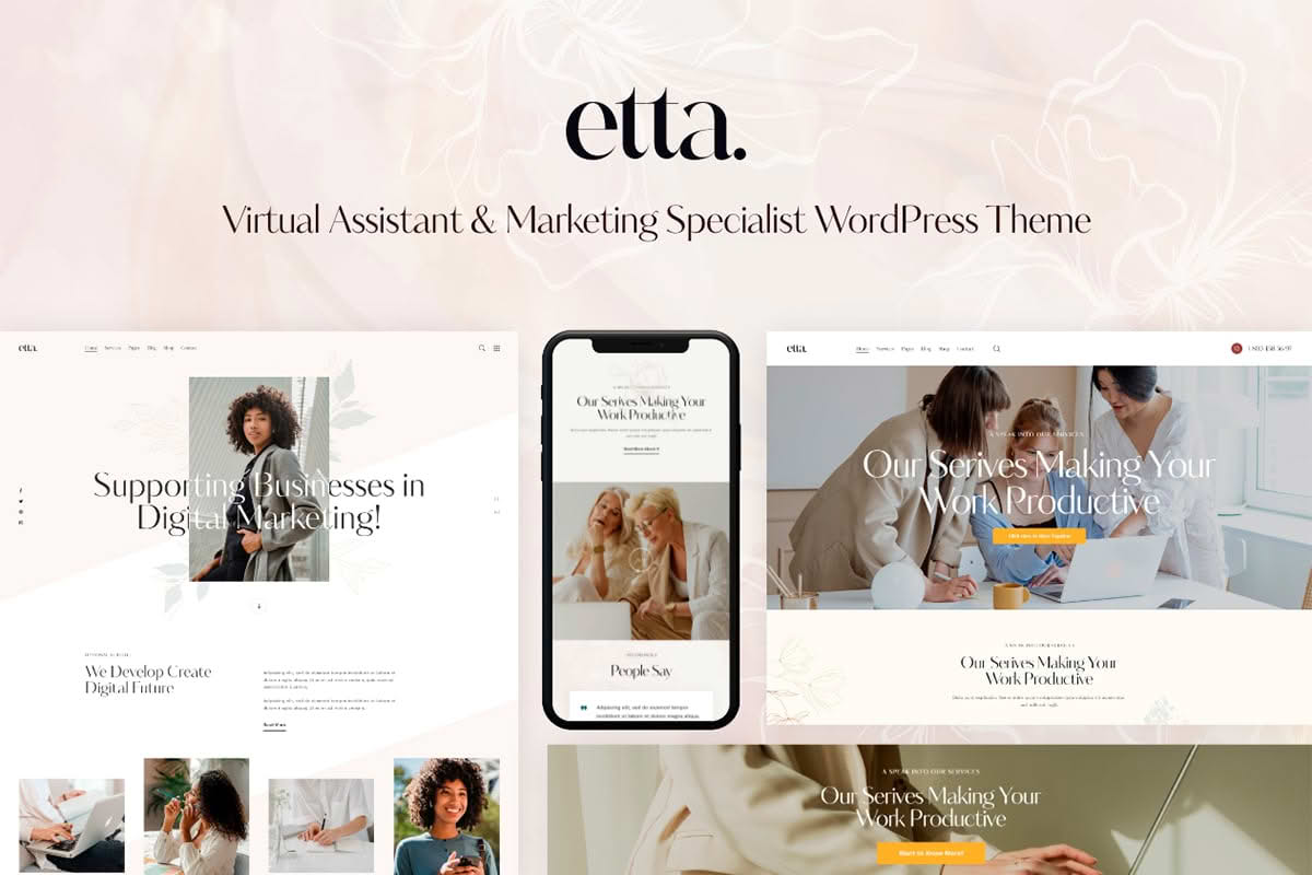 Download Etta - Virtual Assistant & Marketing Specialist WordPress Theme GPL WordPress Plugin