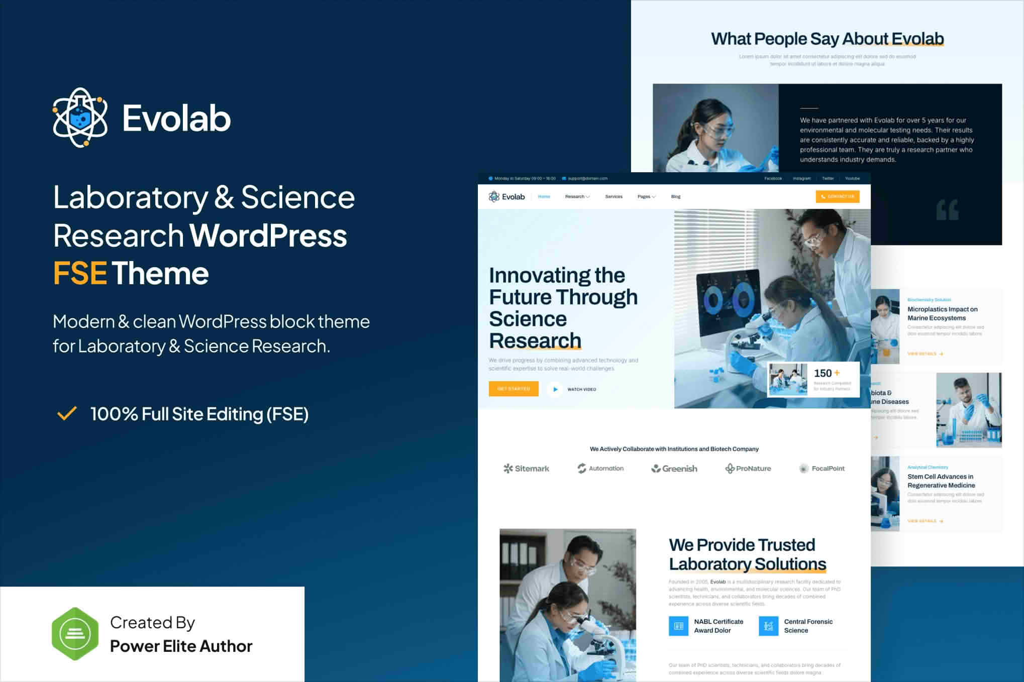 Evolab - Laboratory & Science Research Gutenverse FSE WordPress Block Theme