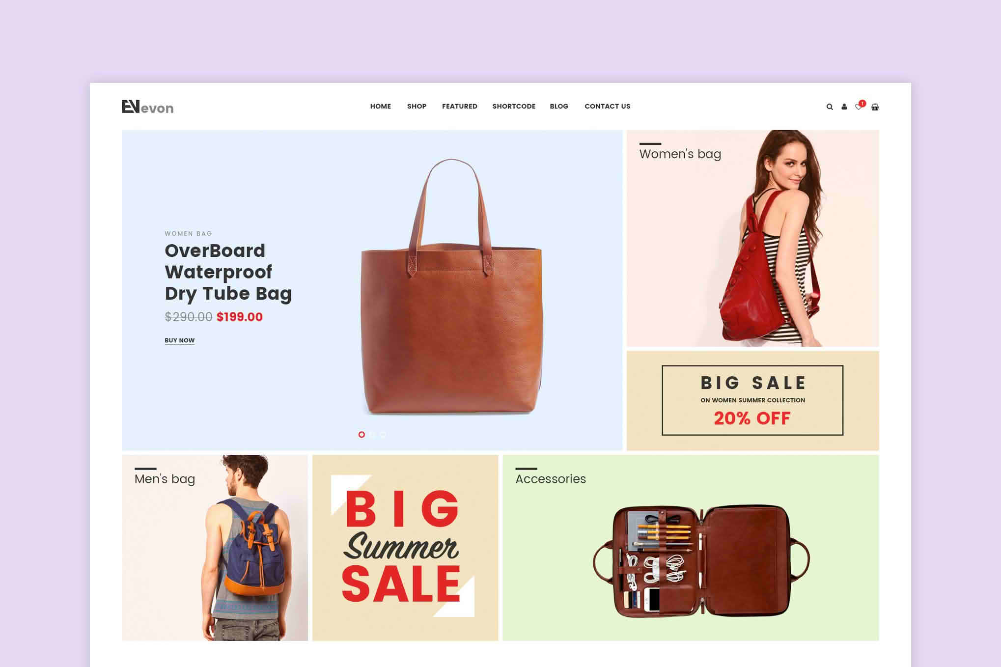 Download Evon - Bag Store WooCommerce WordPress Theme GPL WordPress Plugin