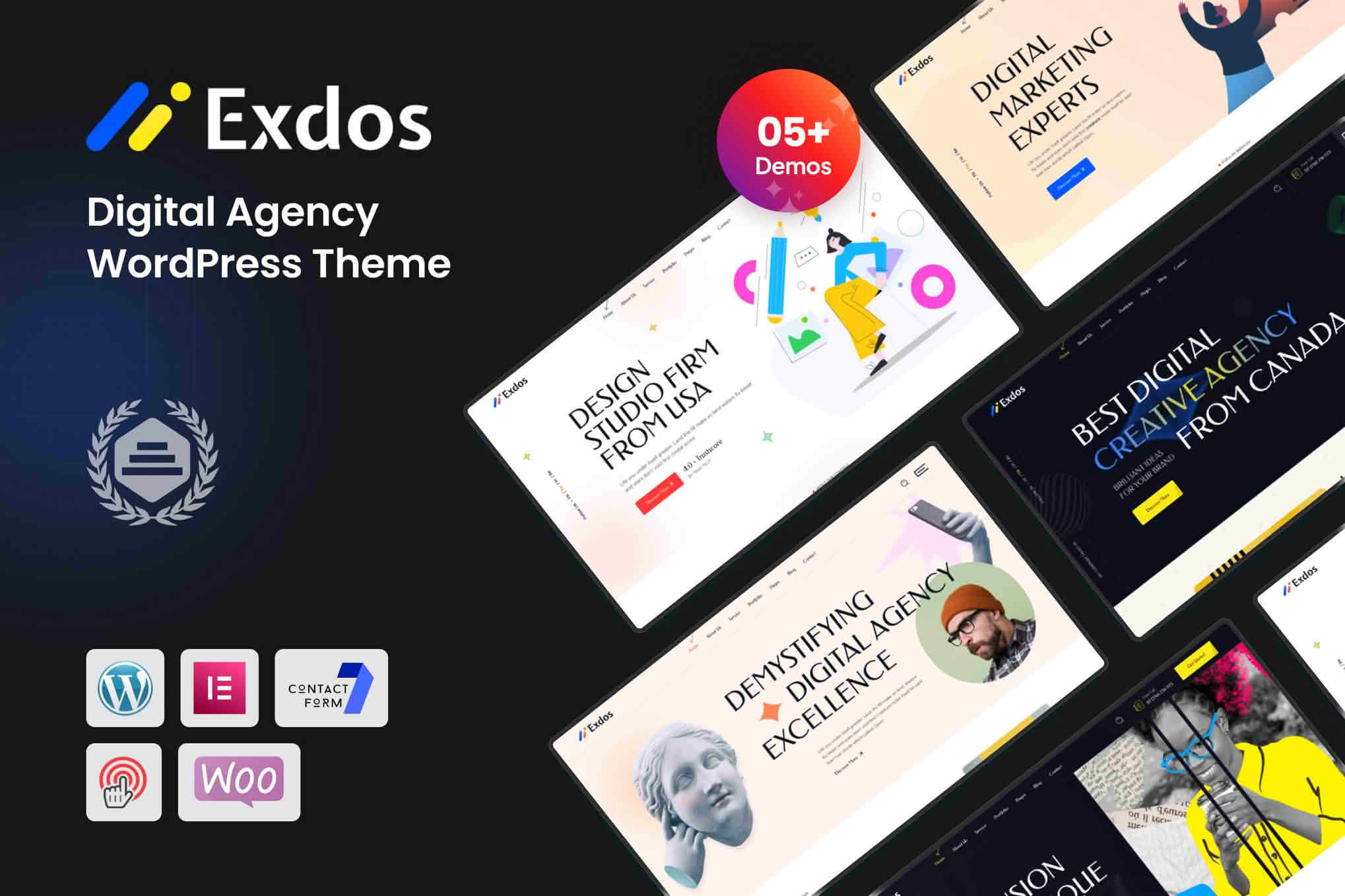 Download Exdos - Digital Agency WordPress Theme GPL WordPress Plugin