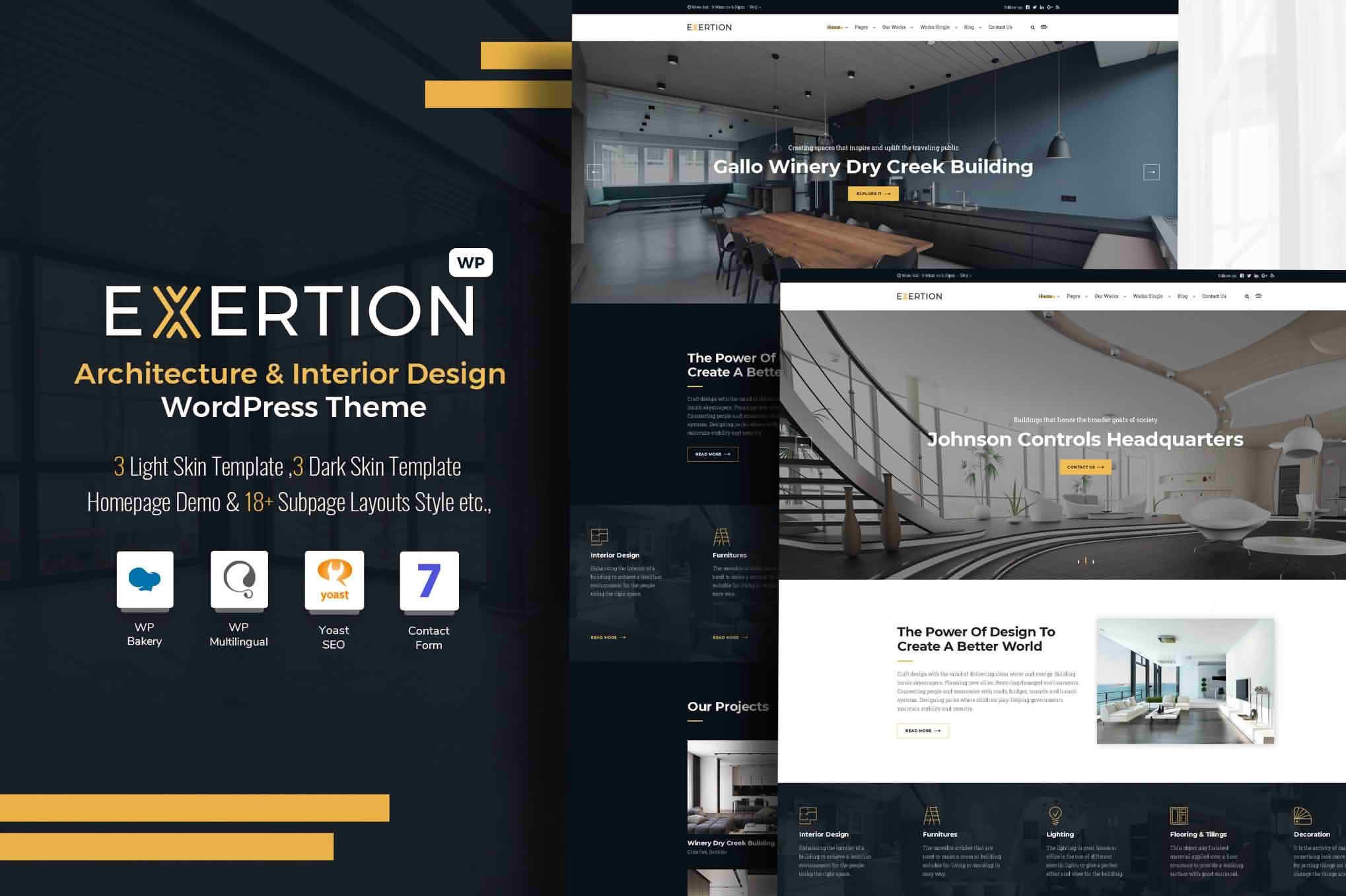 Download Exertion - Architecture & Interior Design WordPress Theme GPL WordPress Plugin