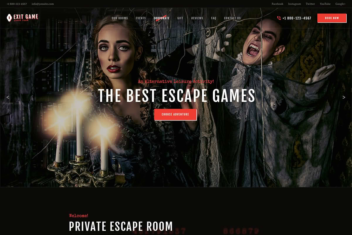 Download Exit Game | Real-Life Secret Escape Room WordPress Theme GPL WordPress Plugin